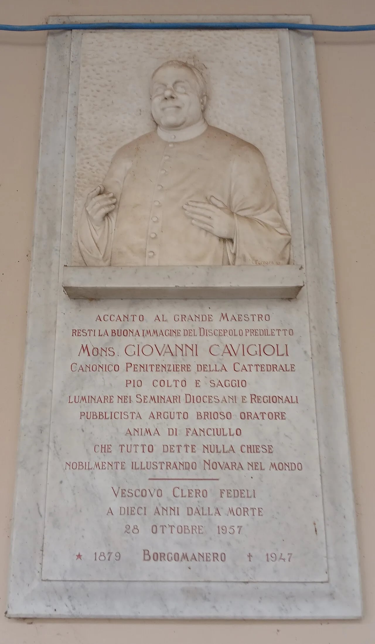 Portrait of Giovanni Cavigioli (1879–1947) – memorial page