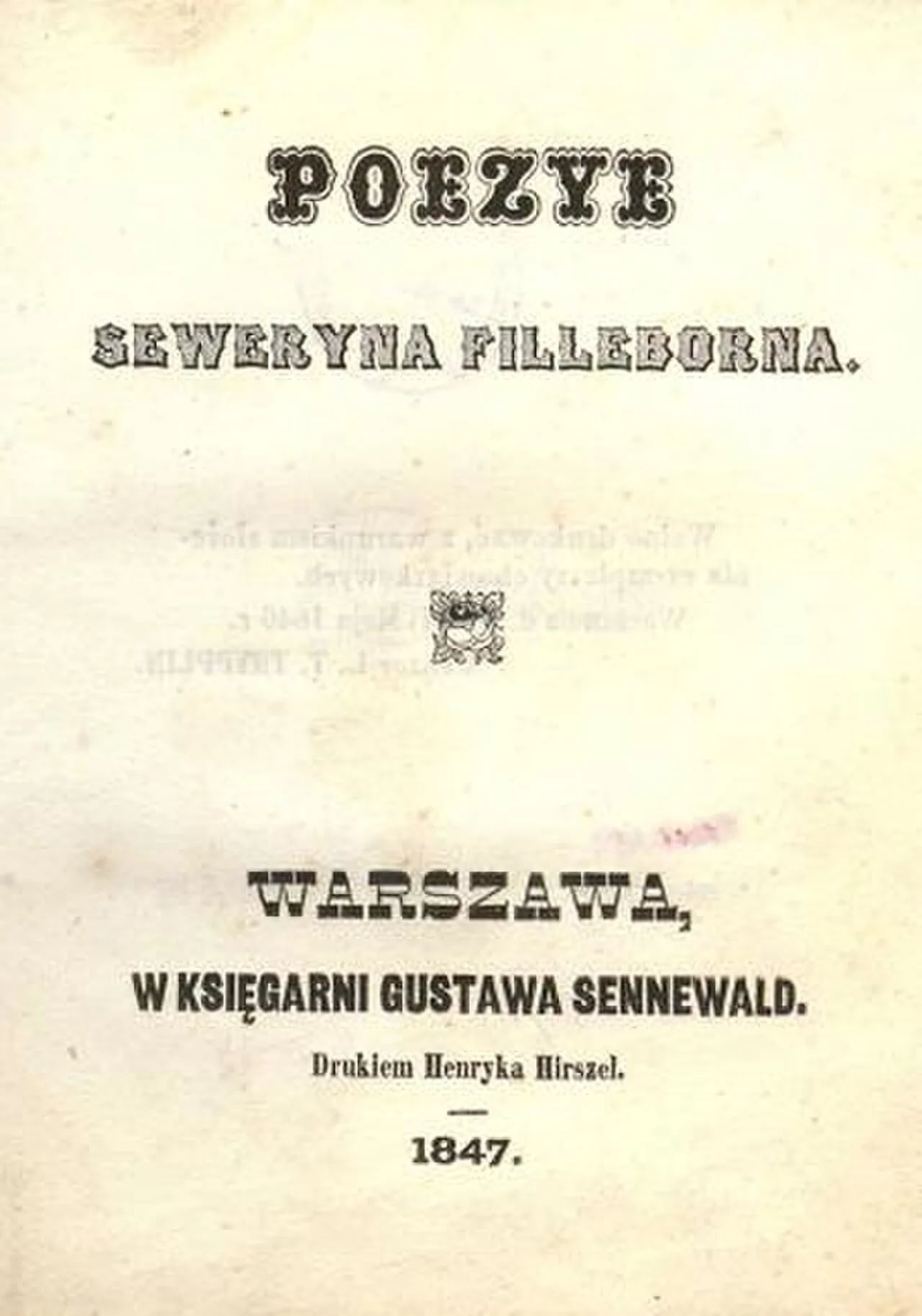 Portrait of Seweryn Grzegorz Filleborn (1815–1850) – memorial page