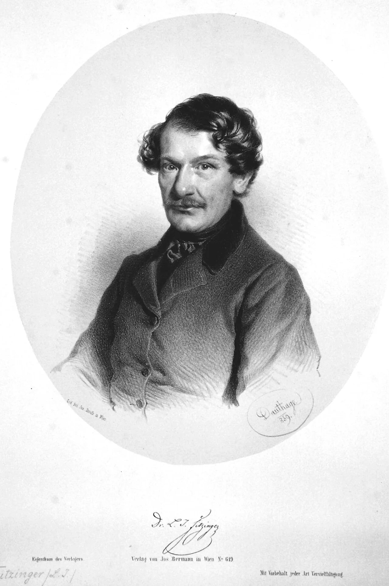 Portrait of Leopold Fitzinger (1802–1884) – memorial page