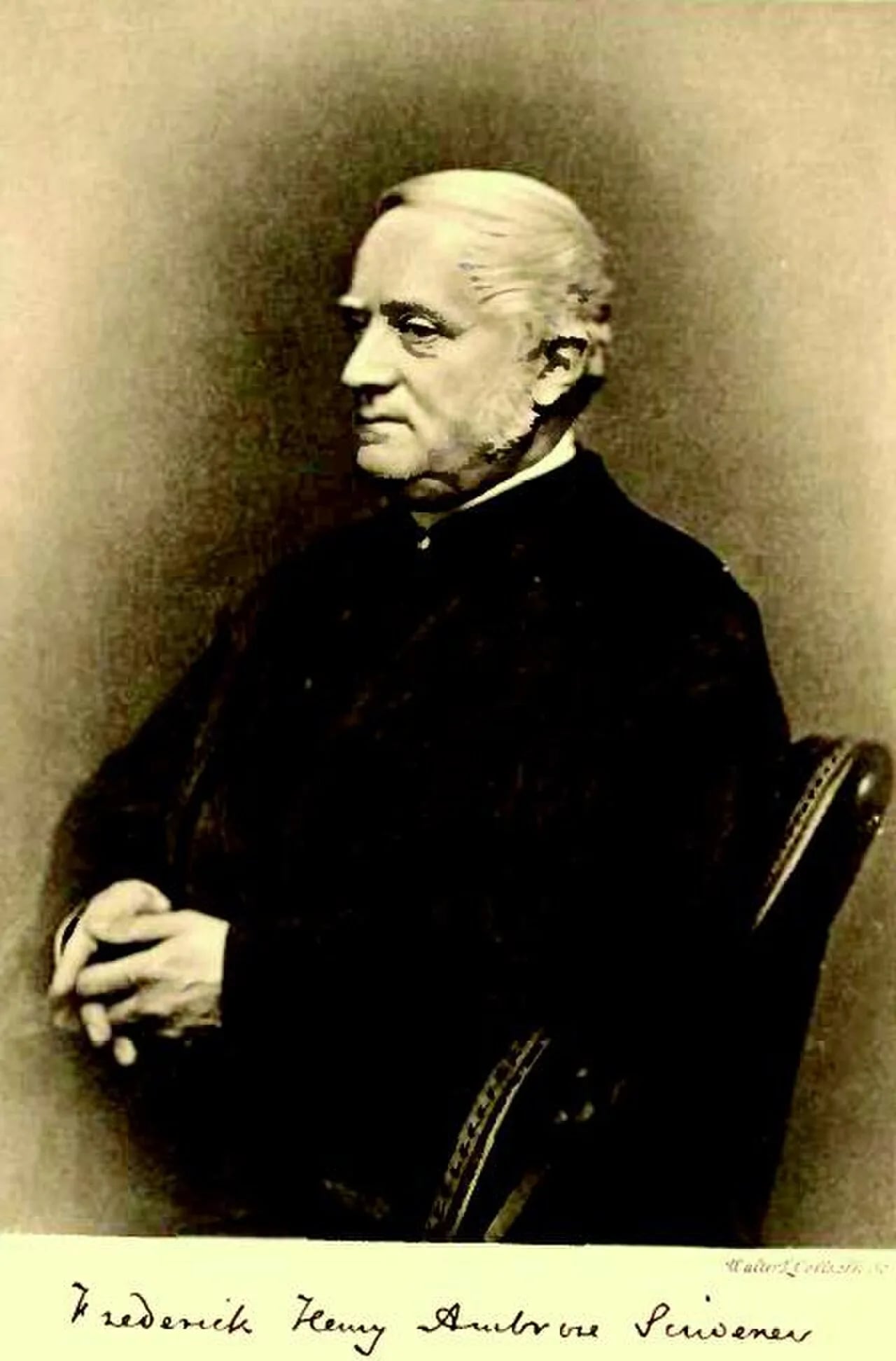 Porträt von Frederick Henry Ambrose Scrivener (1813–1891) – Gedenkseite