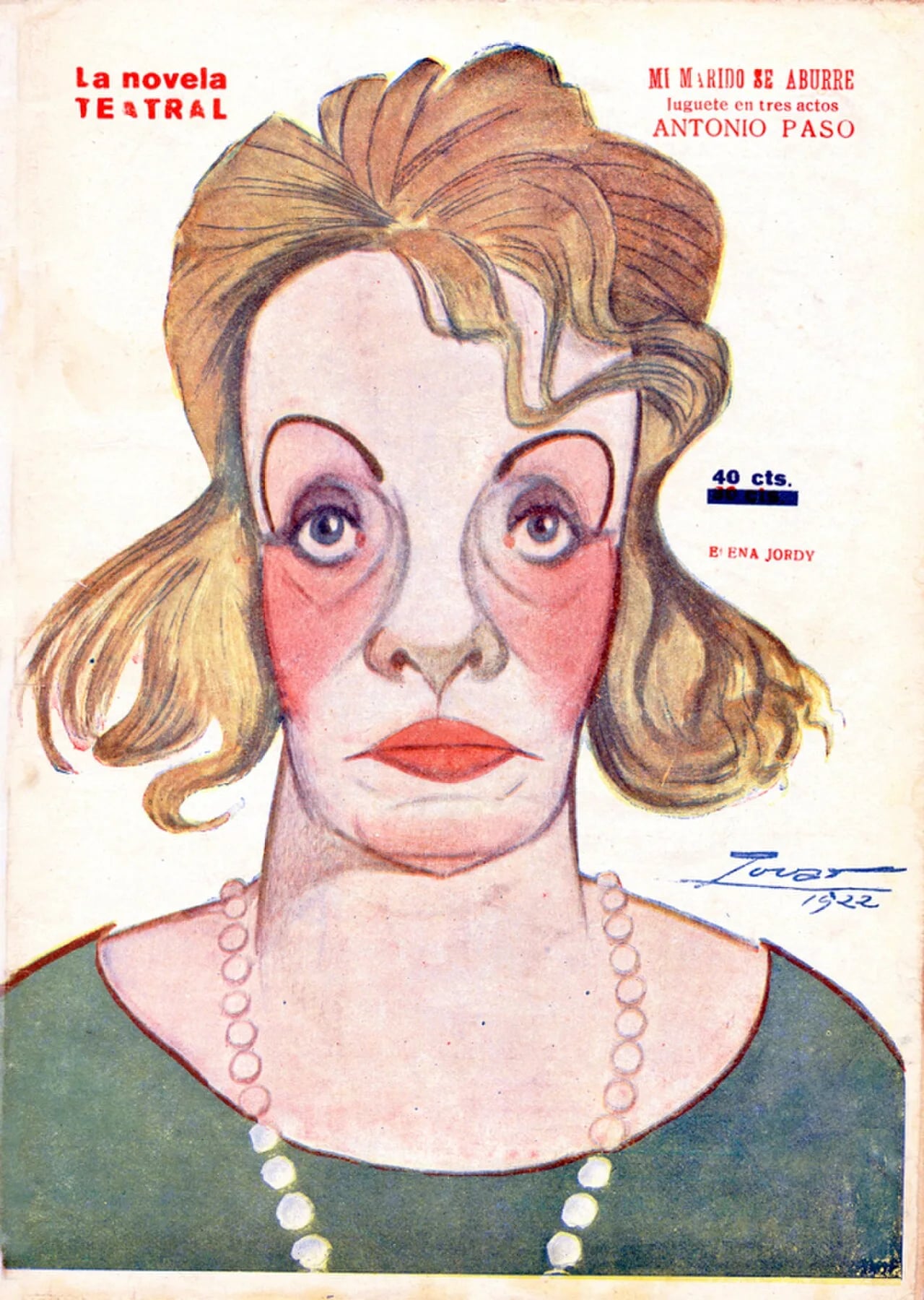 Porträt von Elena Jordy (1883–1937) – Gedenkseite