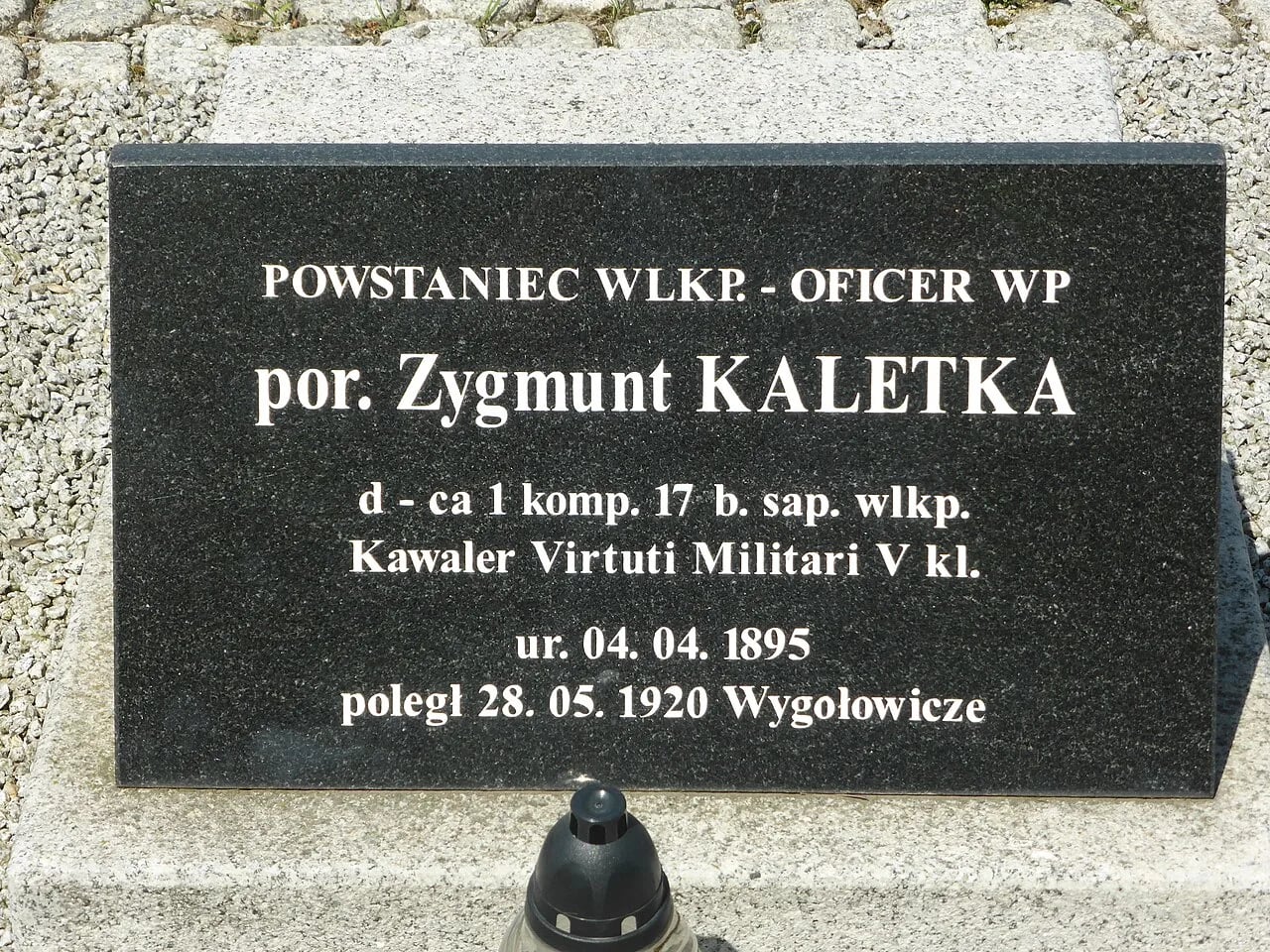 Porträt von Zygmunt Kaletka (1895–1920) – Gedenkseite