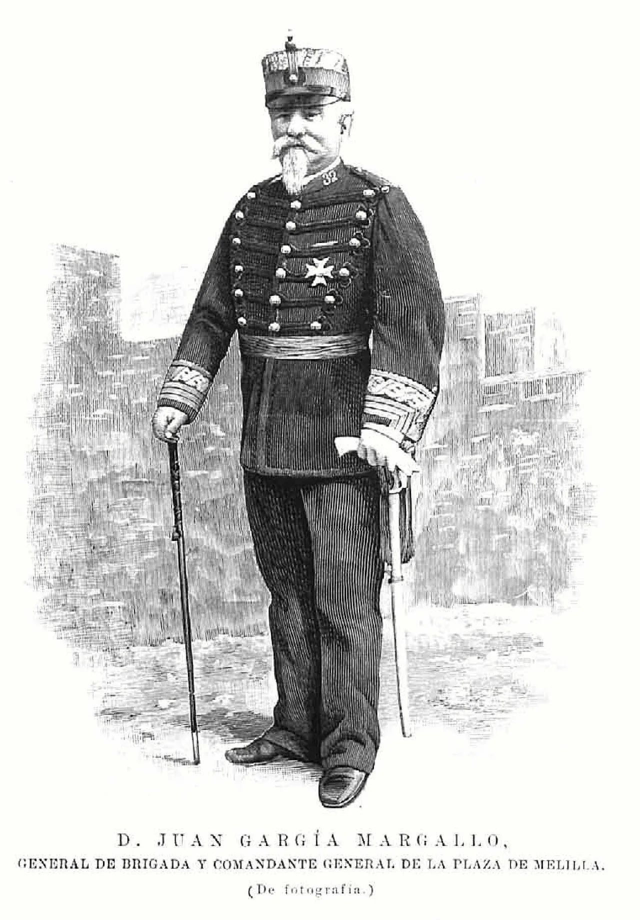 Porträt von Juan García Margallo (1839–1893) – Gedenkseite