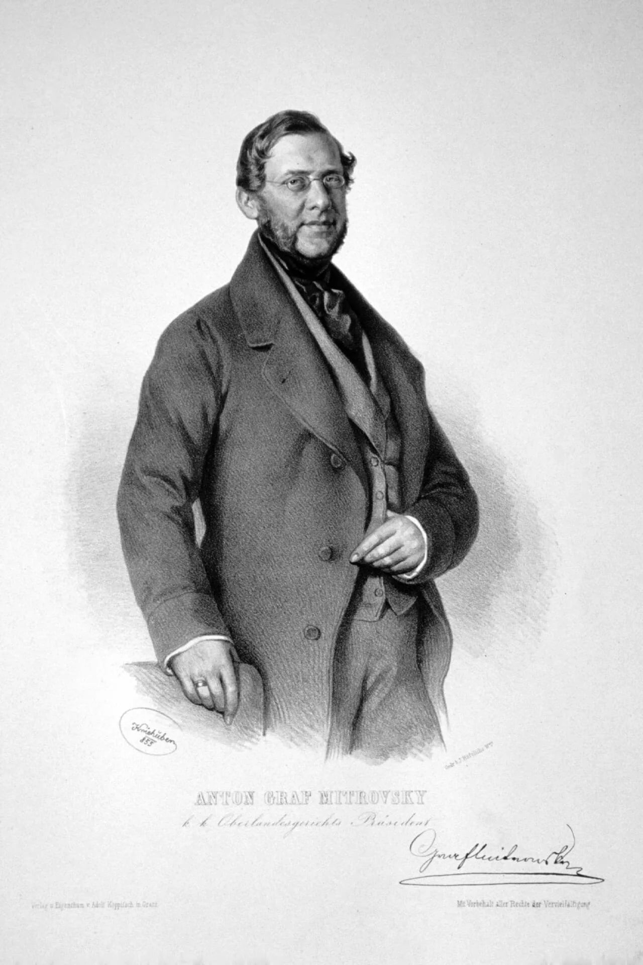 Porträt von Anton Friedrich Mittrovsky (1801–1865) – Gedenkseite