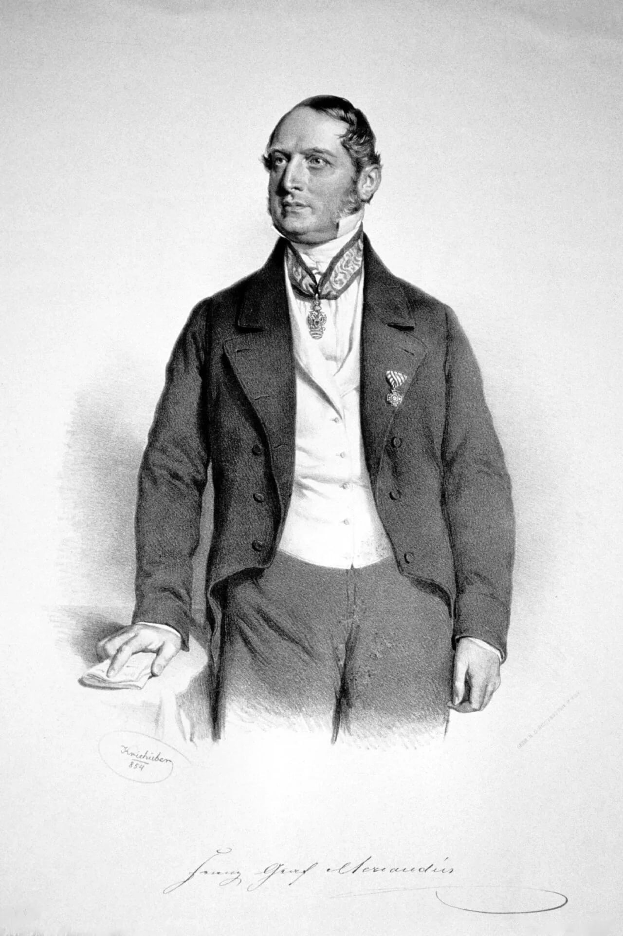 Porträt von Franz Xaver Mercandin (1802–1877) – Gedenkseite