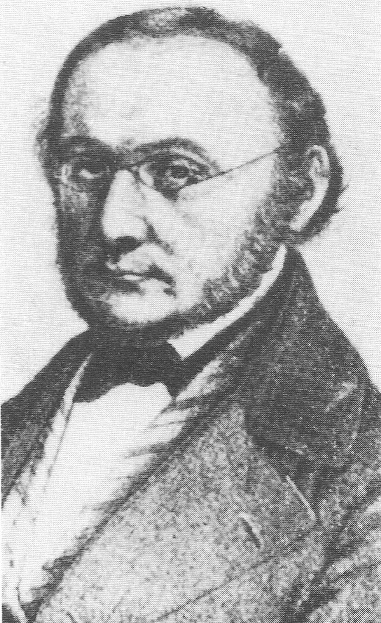 Porträt von Wilhelm Friedrich Wüst (1796–1863) – Gedenkseite