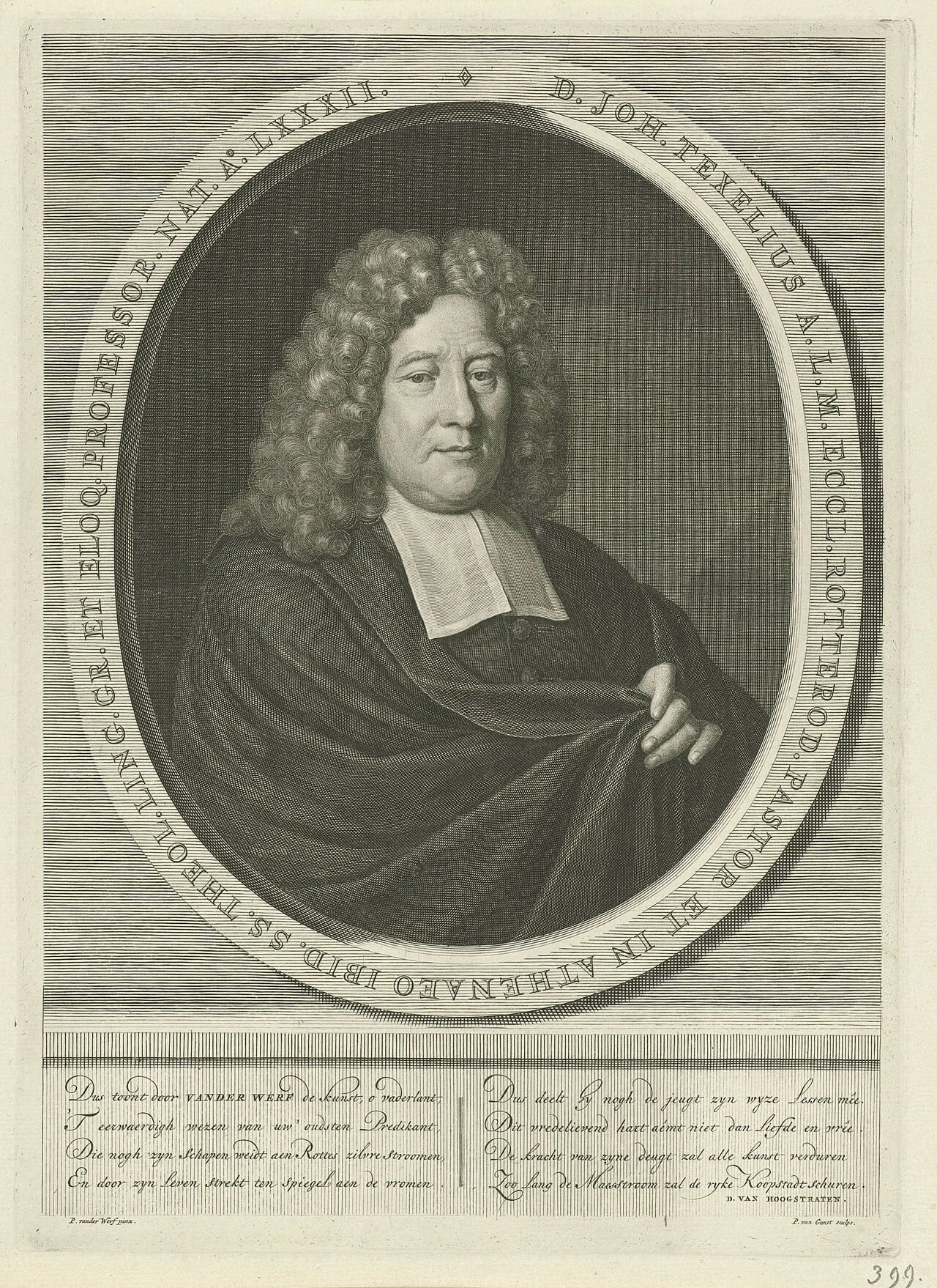 Portrait of Johannes Texelius (1637–1726) – memorial page