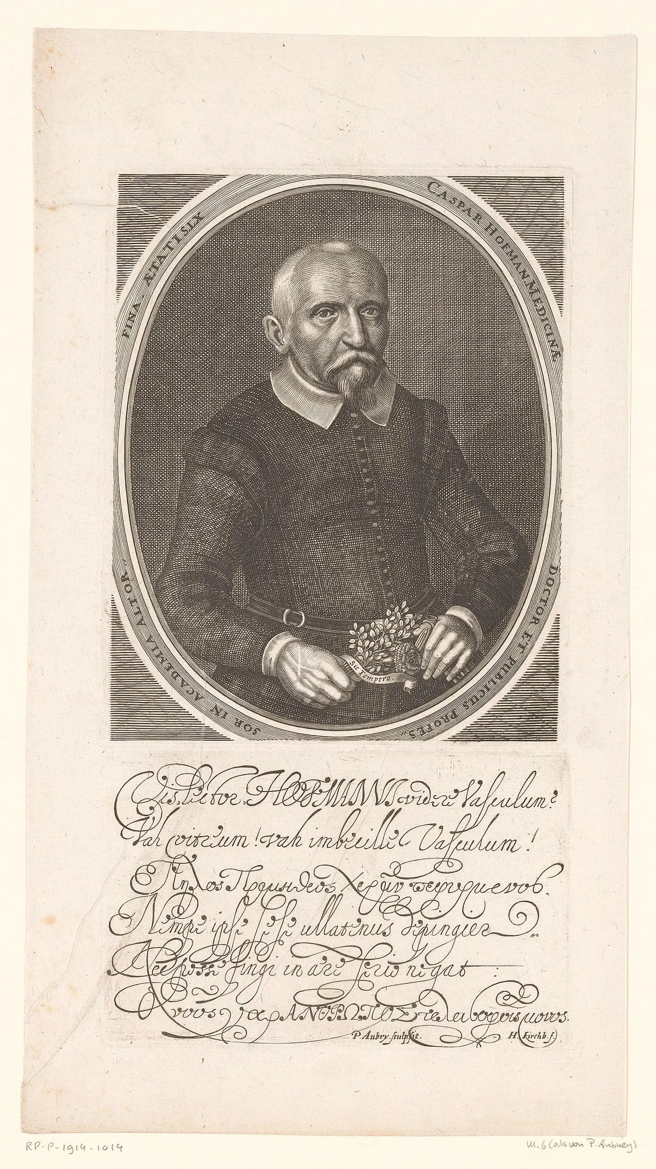 Porträt von Caspar Hoffmann (1570–1632) – Gedenkseite