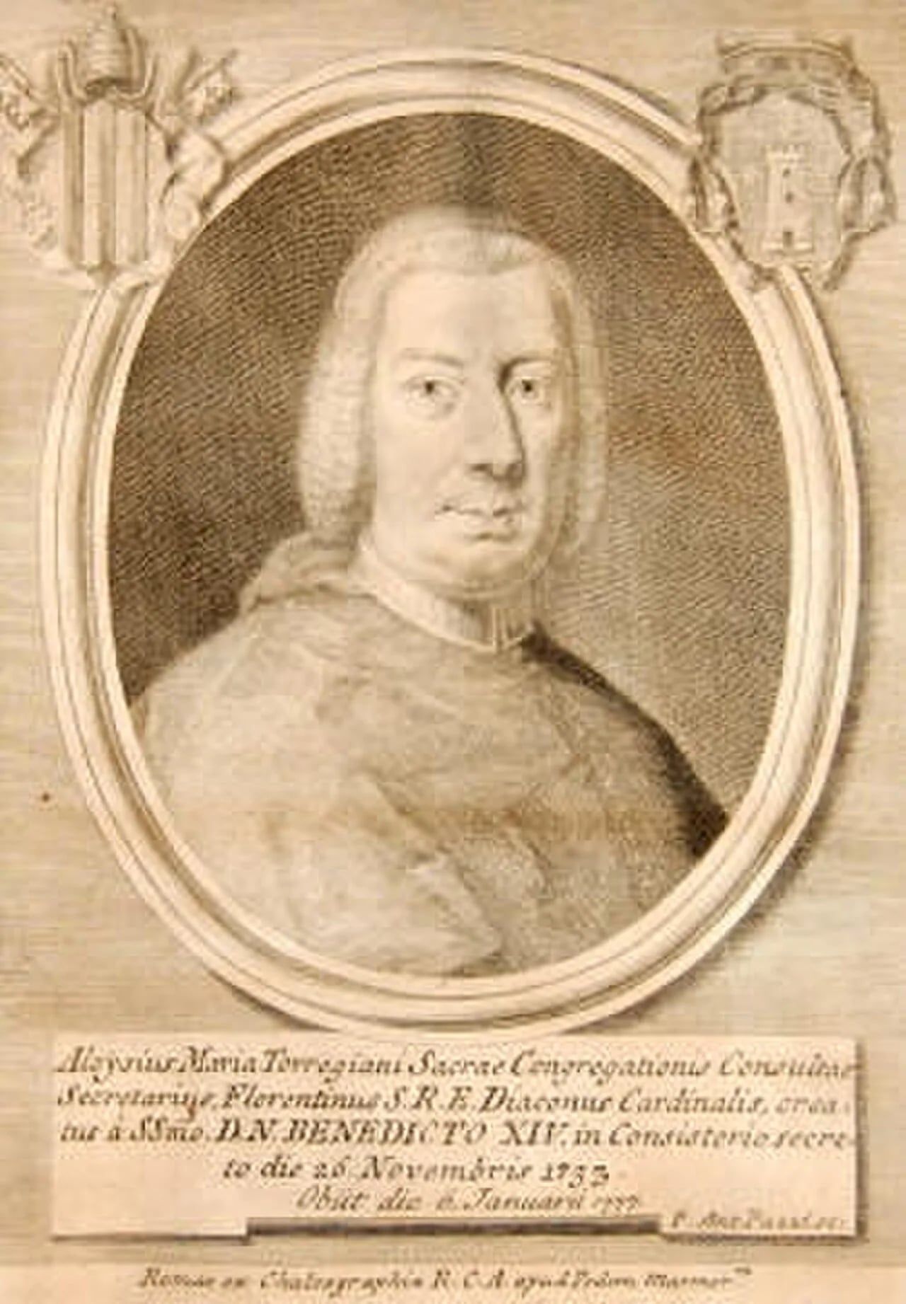 Porträt von Luigi Maria Torregiani (1697–1777) – Gedenkseite
