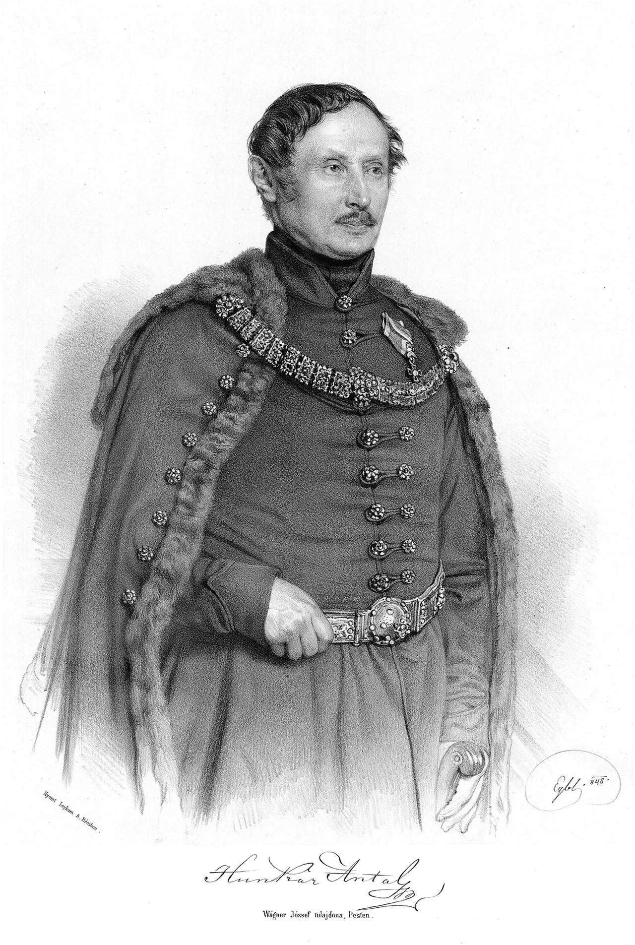 Porträt von Anton Hunkár (1783–1862) – Gedenkseite