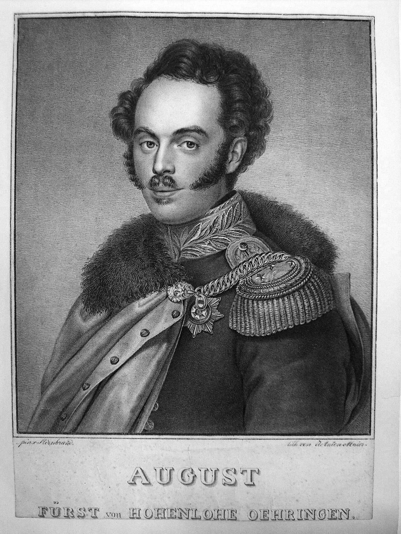 Porträt von August zu Hohenlohe-Öhringen (1784–1853) – Gedenkseite