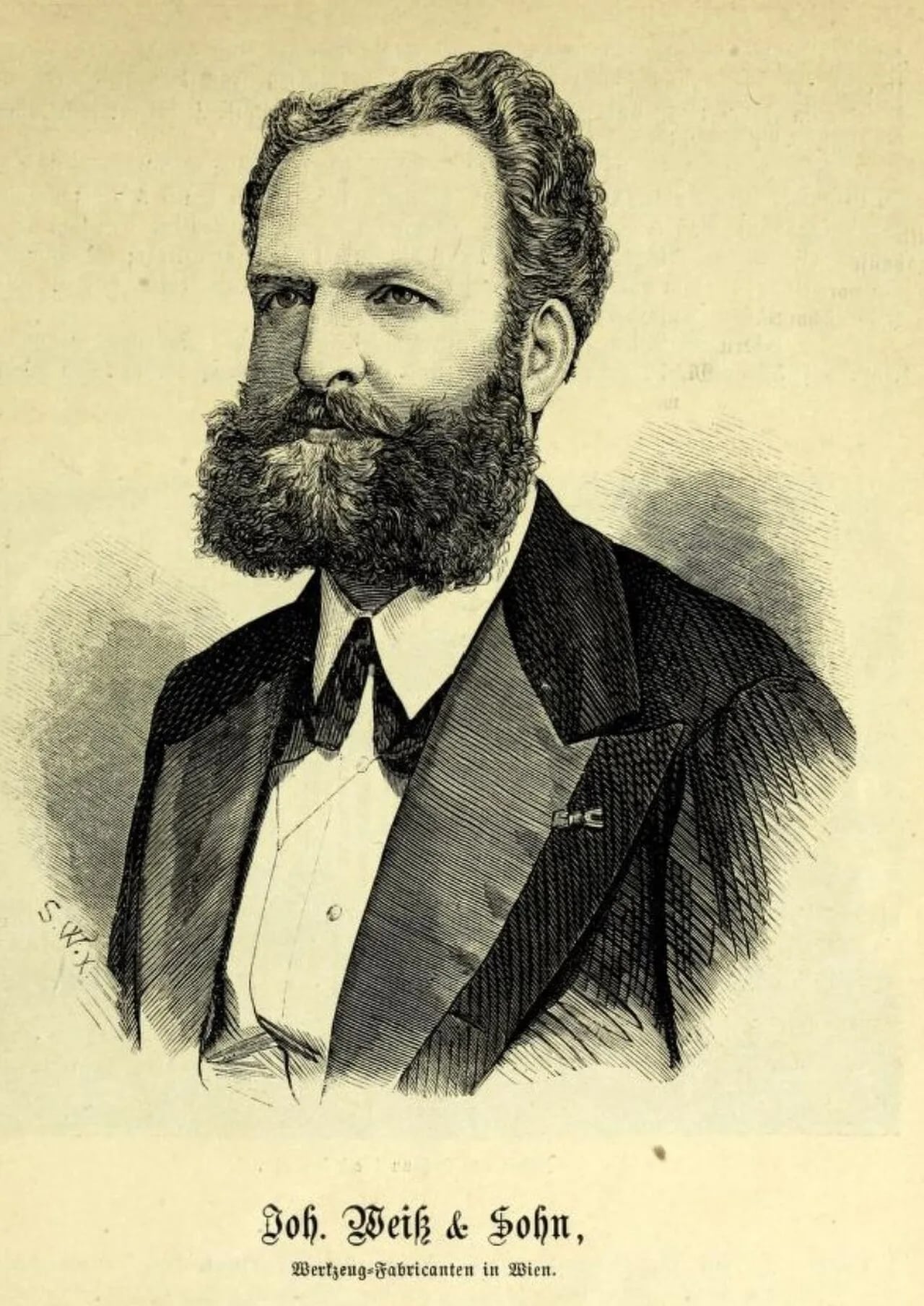 Porträt von Johann Weiß (1829–1895) – Gedenkseite