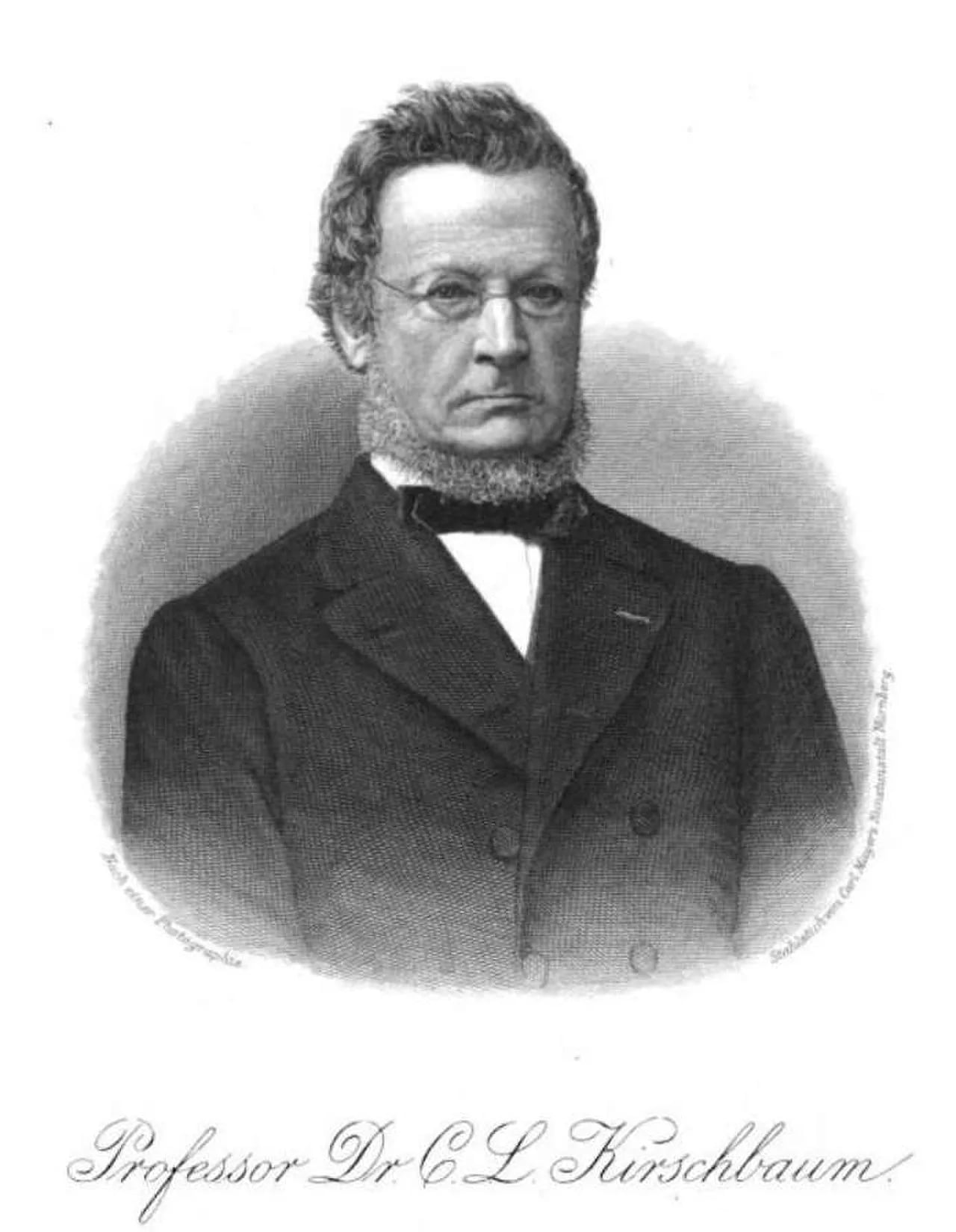 Porträt von Carl Ludwig Kirschbaum (1812–1880) – Gedenkseite