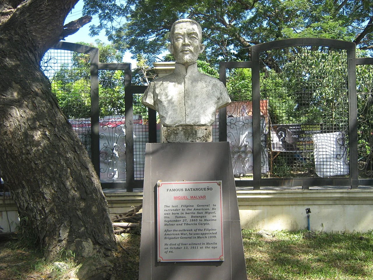 Portrait of Miguel Malvar (1865–1911) – memorial page