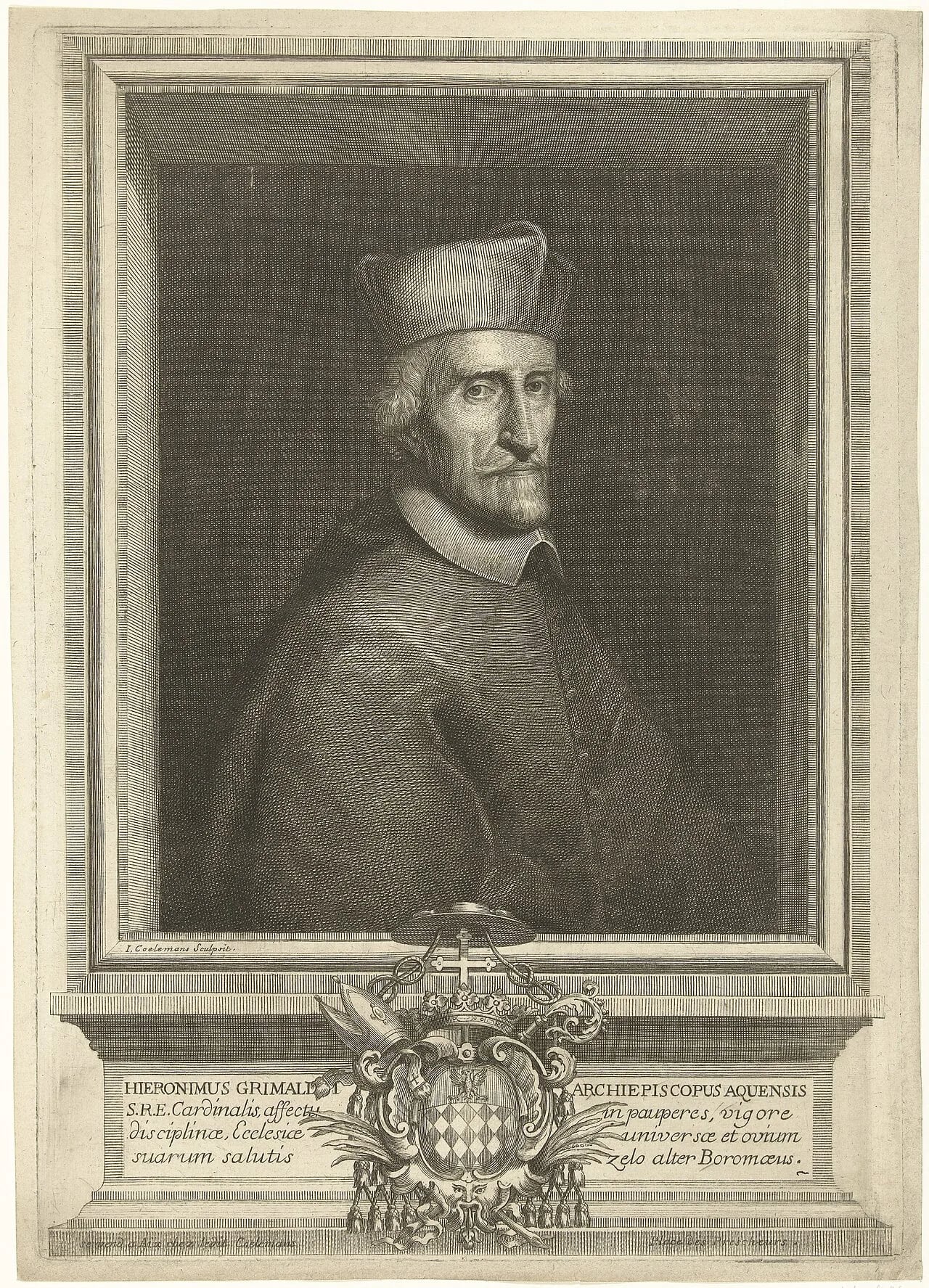 Porträt von Girolamo Grimaldi-Cavalleroni (1597–1685) – Gedenkseite
