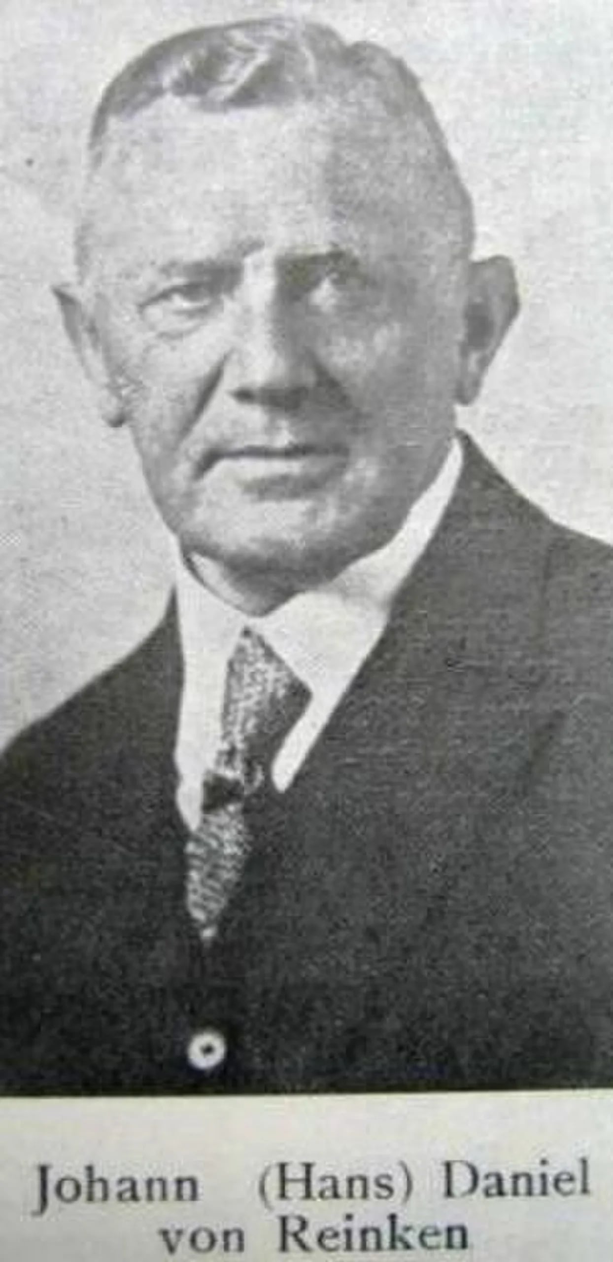 Porträt von Johann Daniel von Reinken (1866–1929) – Gedenkseite