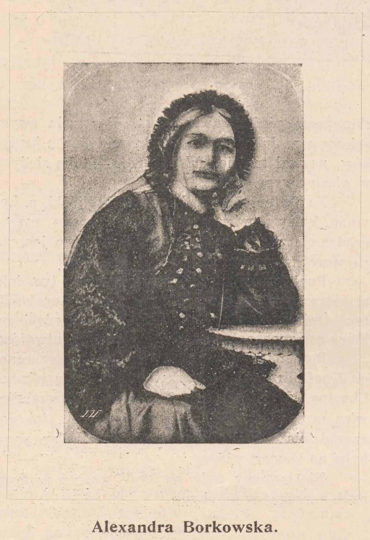 Porträt von Aleksandra Borkowska (1828–1898) – Gedenkseite