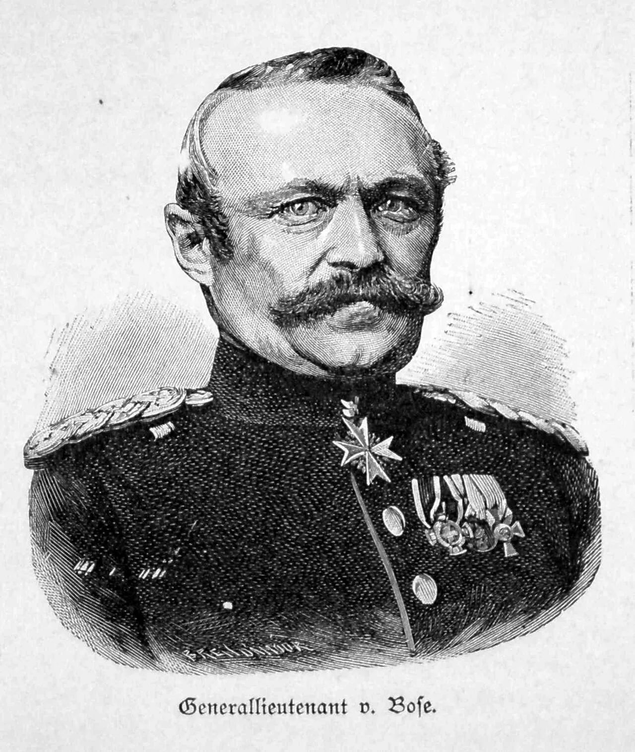 Porträt von Julius von Bose (1809–1894) – Gedenkseite