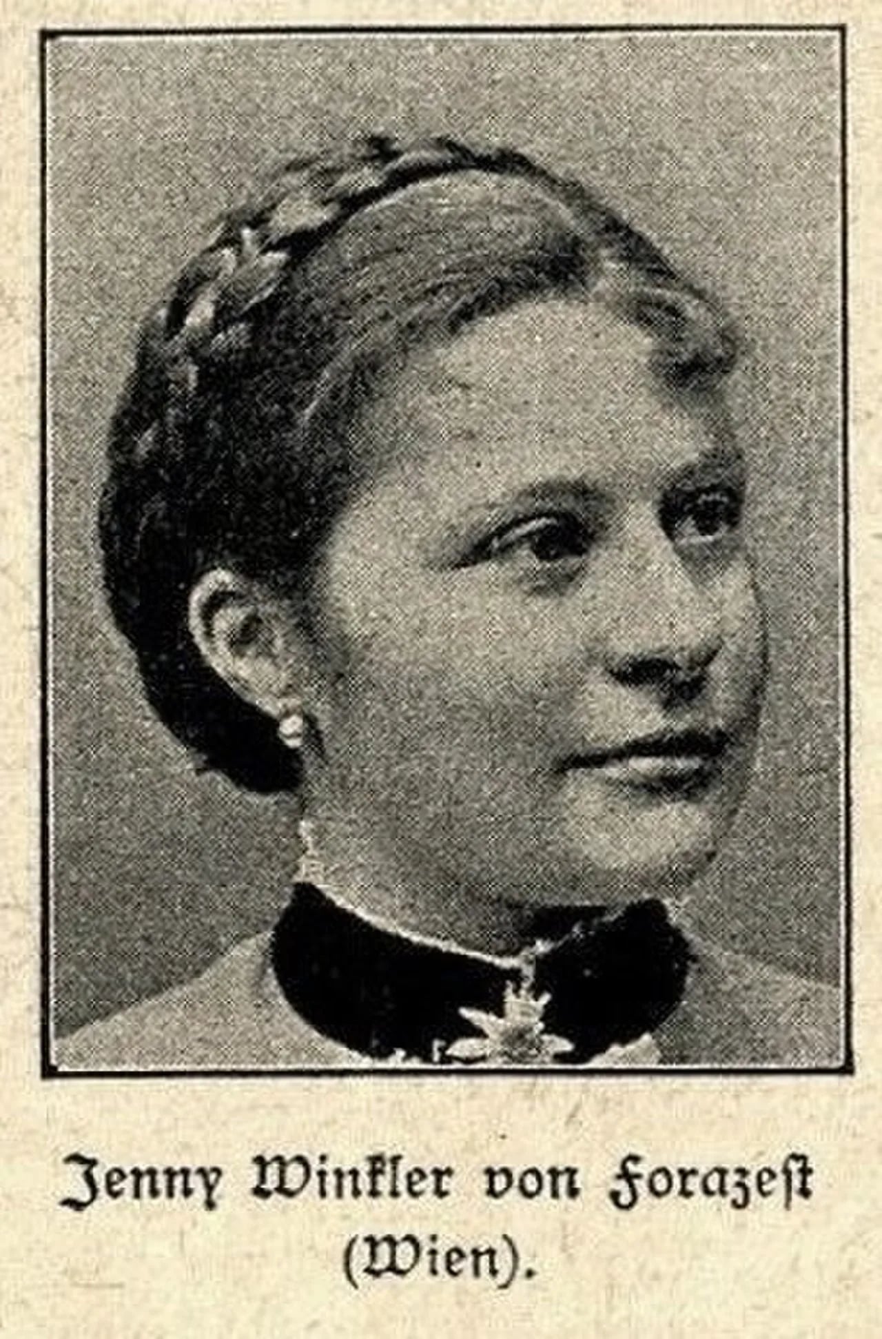 Porträt von Jenny Winkler von Forazest (1867–1919) – Gedenkseite