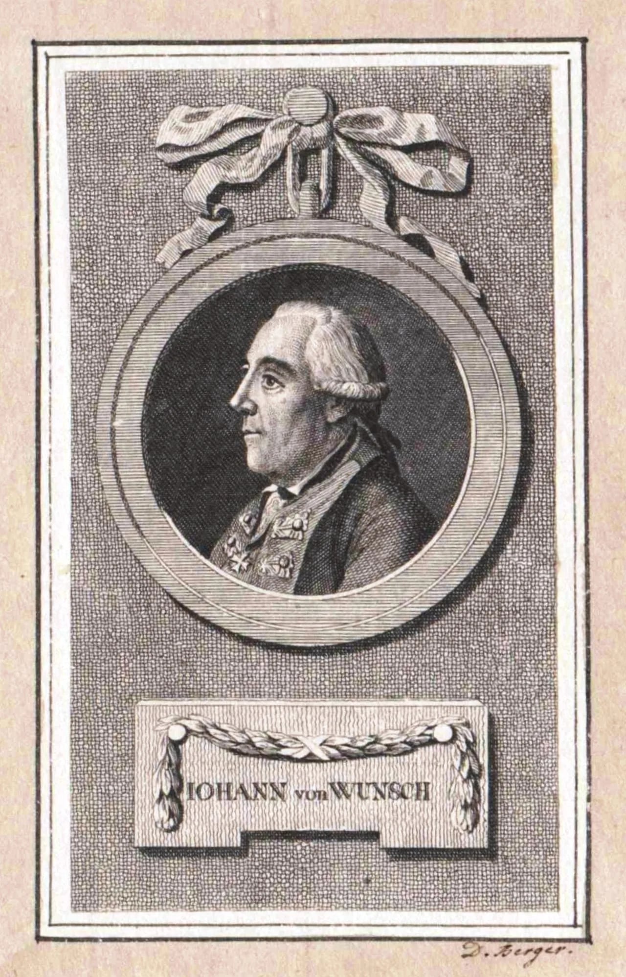 Porträt von Johann Jakob von Wunsch (1717–1788) – Gedenkseite