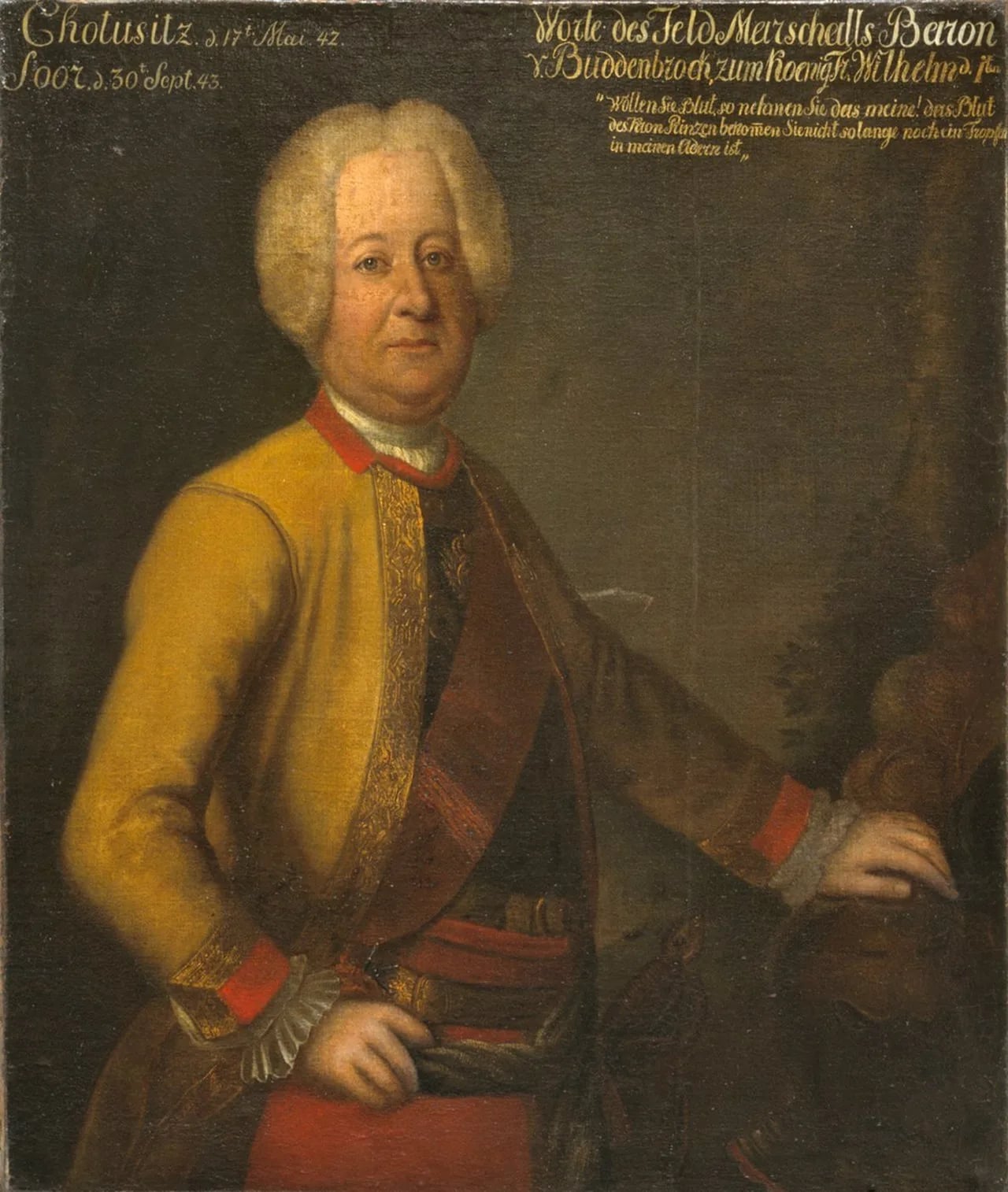 Porträt von Wilhelm Dietrich von Buddenbrock (1672–1757) – Gedenkseite