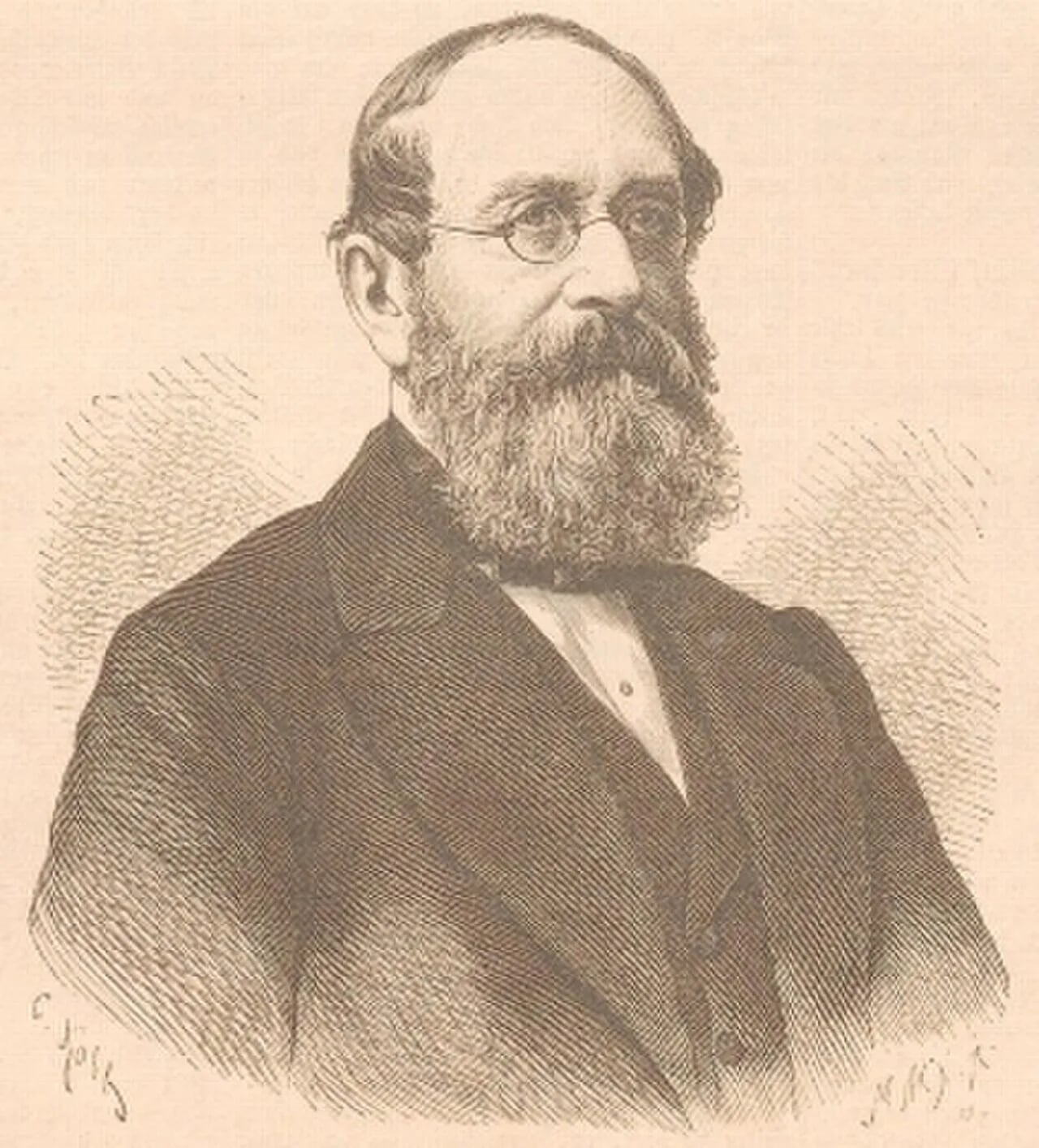 Porträt von Gustav Adolf von Klöden (1814–1885) – Gedenkseite
