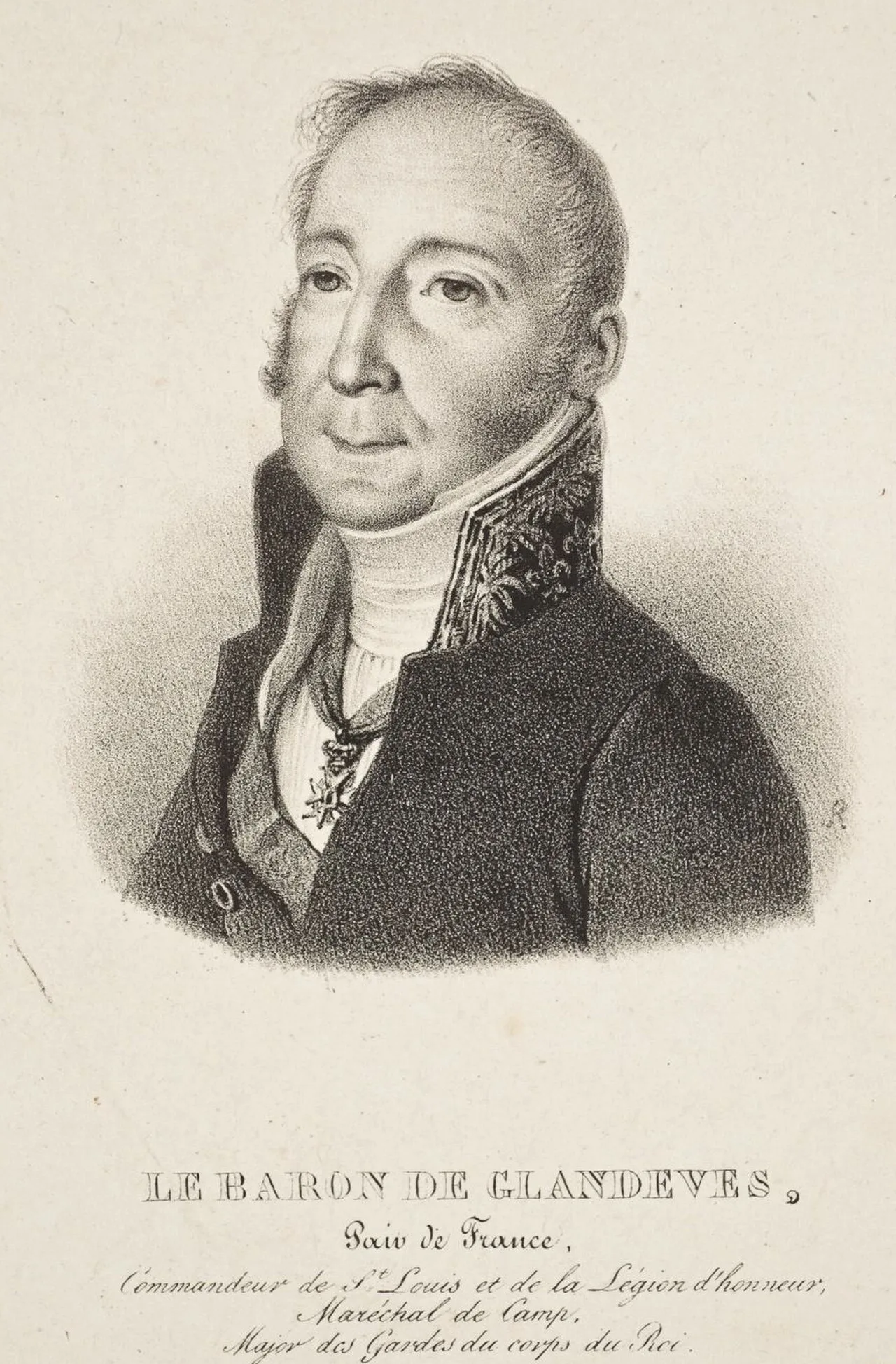 Porträt von Georges-François-Pierre de Glandevès (1768–1832) – Gedenkseite