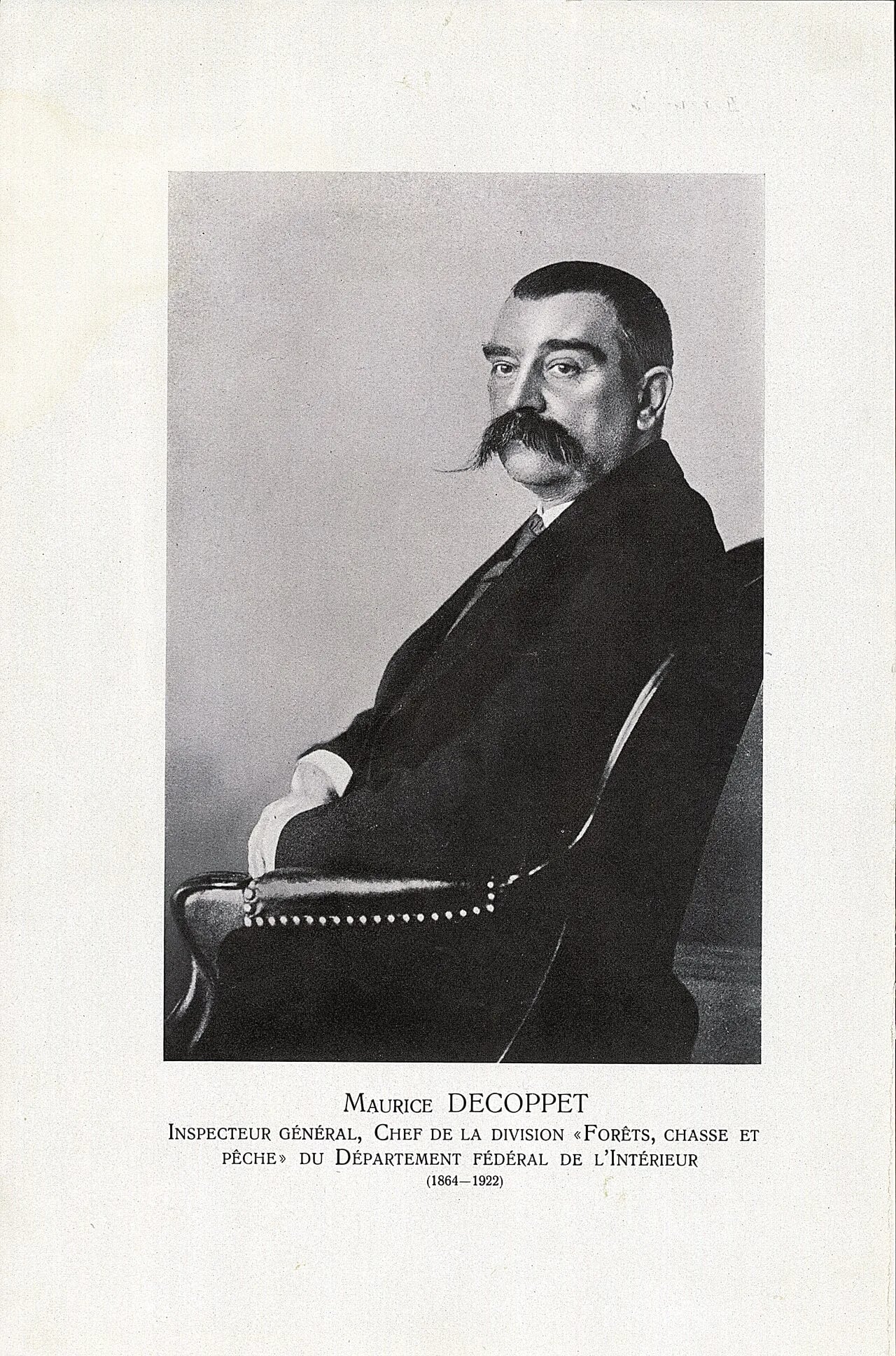 Porträt von Maurice Decoppet (1864–1922) – Gedenkseite