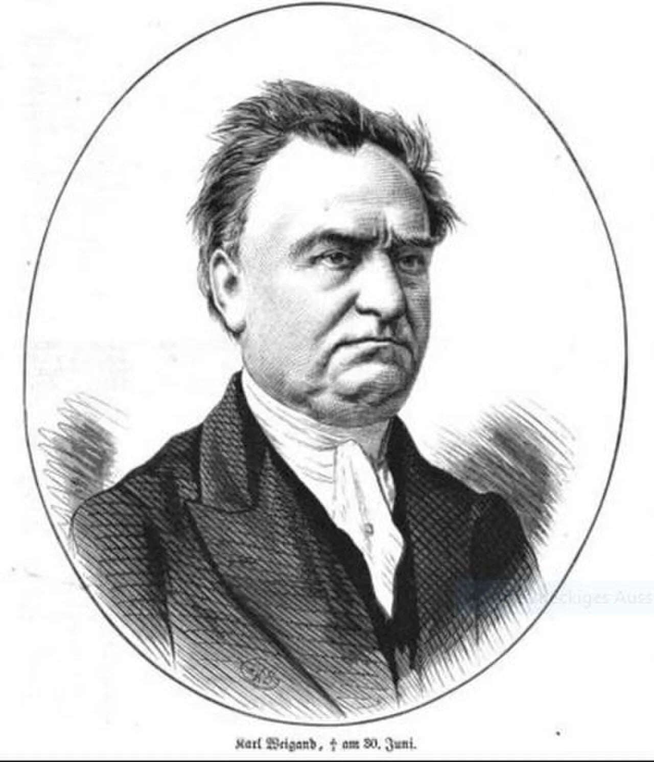 Porträt von Karl Weigand (1804–1878) – Gedenkseite