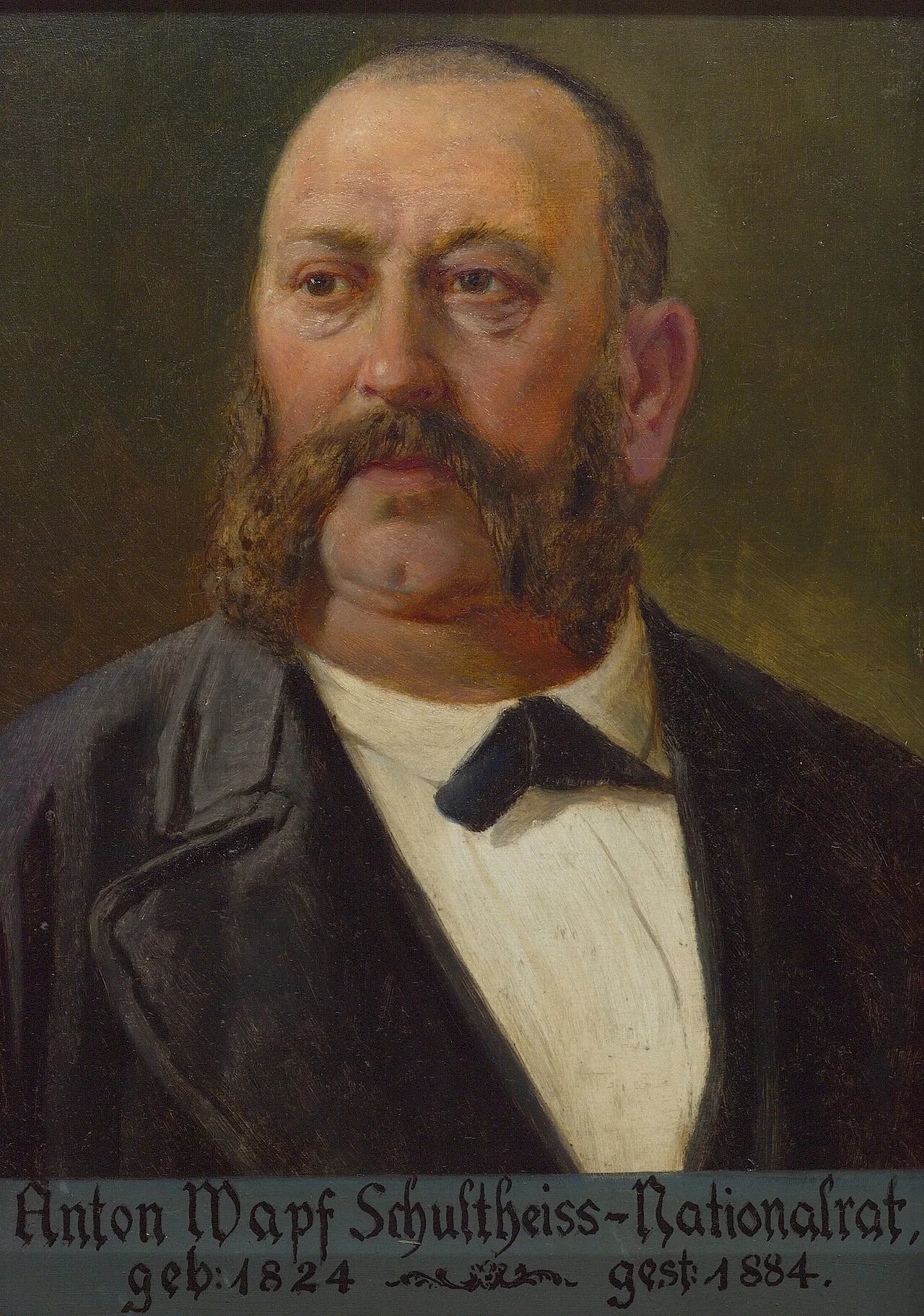 Porträt von Anton Wapf (1823–1884) – Gedenkseite