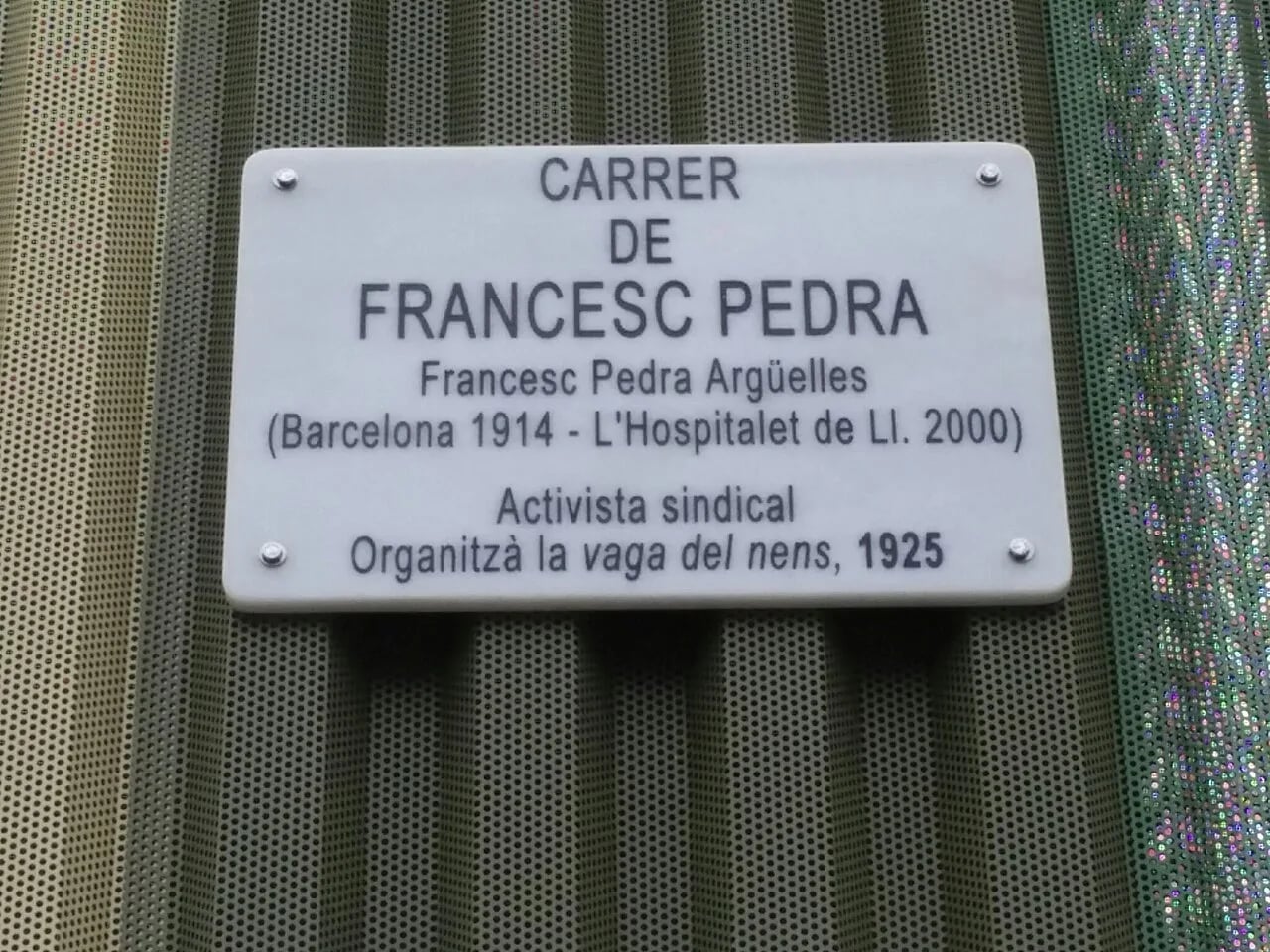 Porträt von Francesc Pedra Argüelles (1914–2000) – Gedenkseite