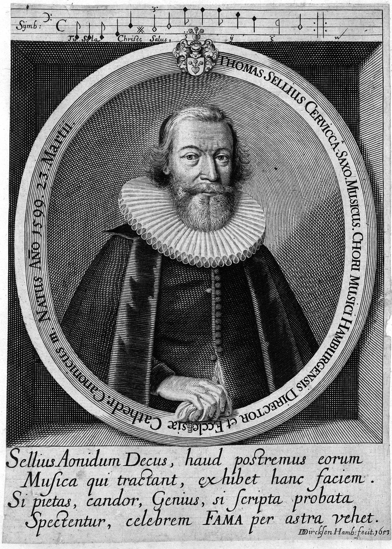 Porträt von Thomas Selle (1599–1663) – Gedenkseite