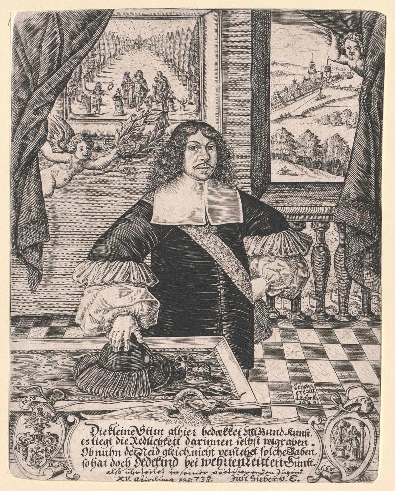 Porträt von Constantin Christian Dedekind (1628–1715) – Gedenkseite