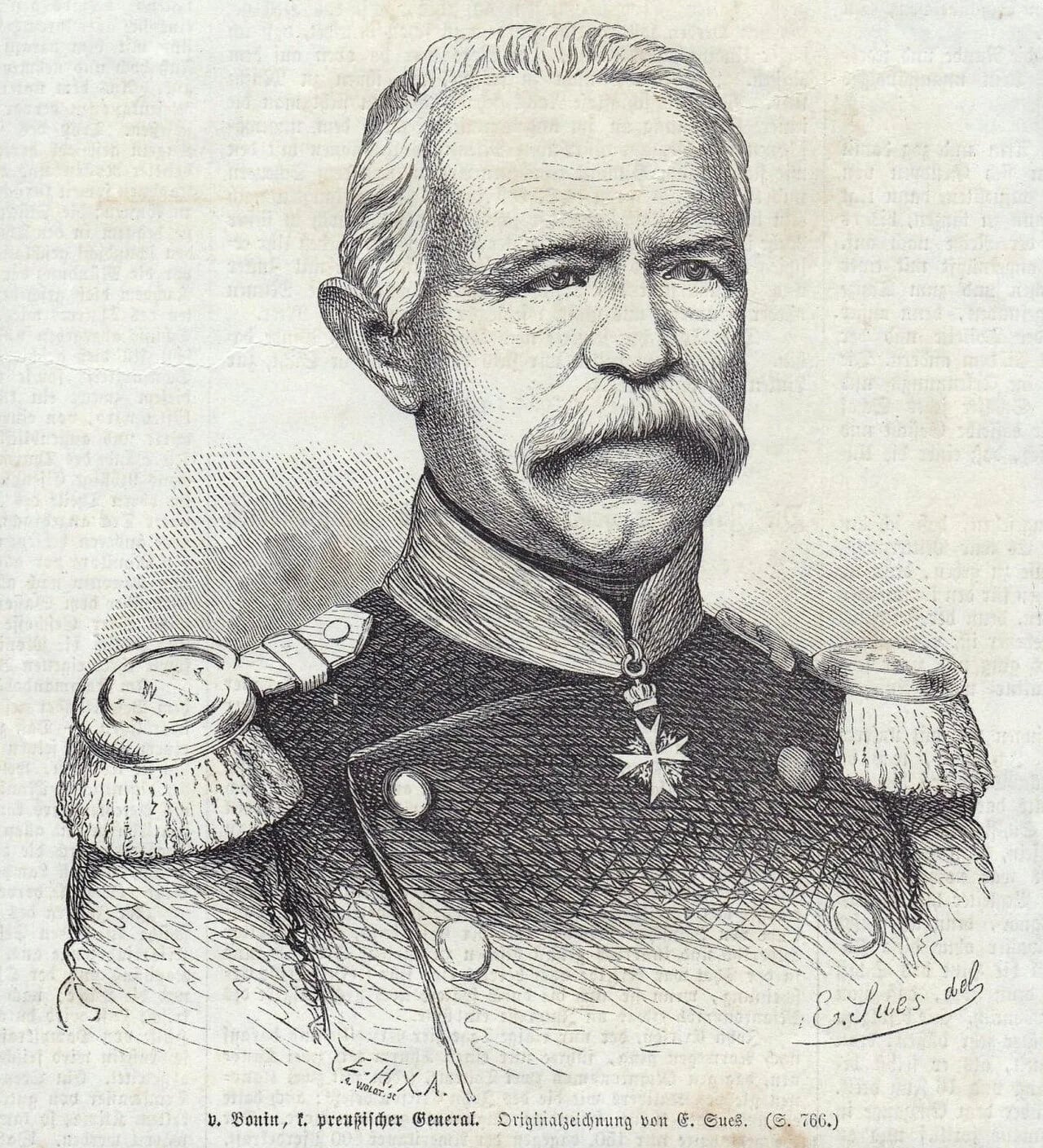 Porträt von Adolf von Bonin (1803–1872) – Gedenkseite
