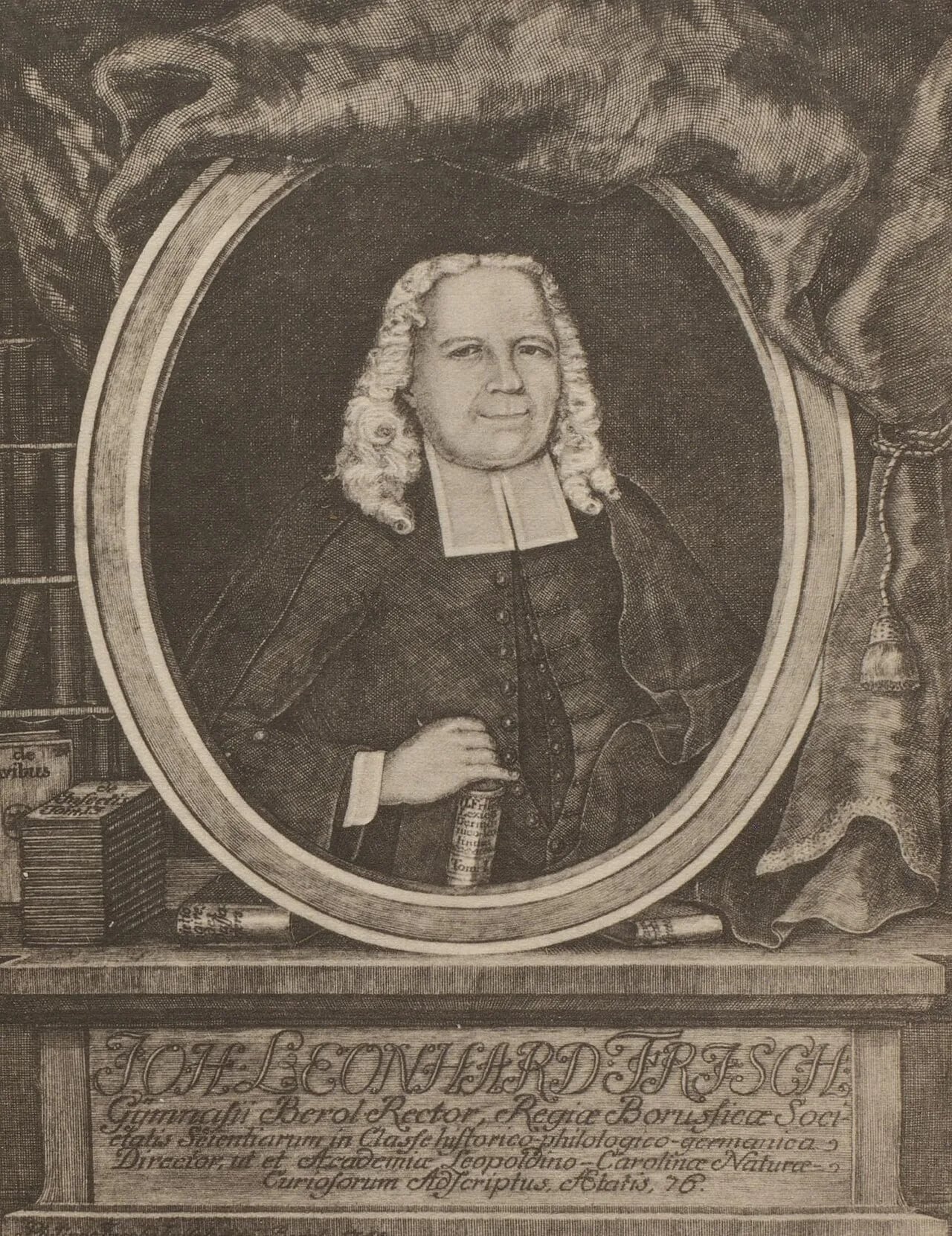 Porträt von Johann Leonhard Frisch (1666–1743) – Gedenkseite