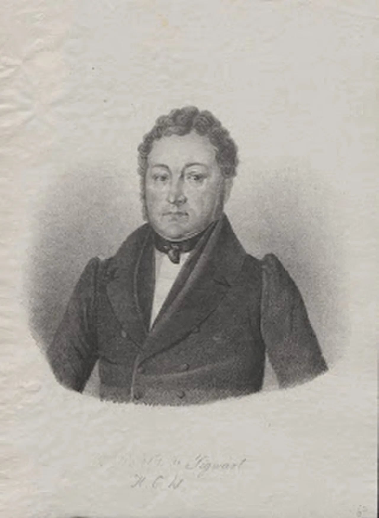Porträt von Heinrich Christoph Wilhelm von Sigwart (1789–1844) – Gedenkseite