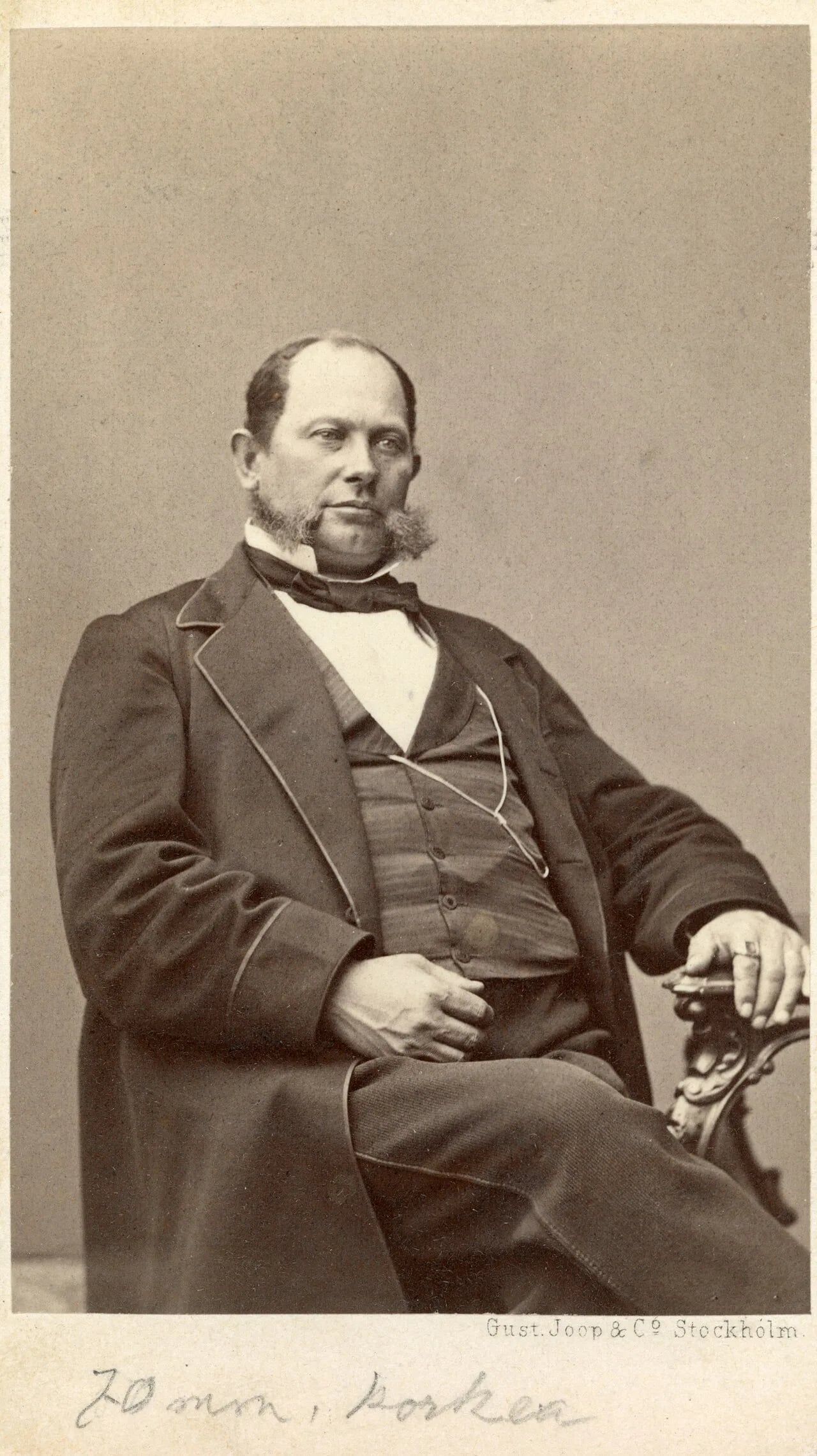 Porträt von Johan Fredrik Gefwert (1821–1881) – Gedenkseite