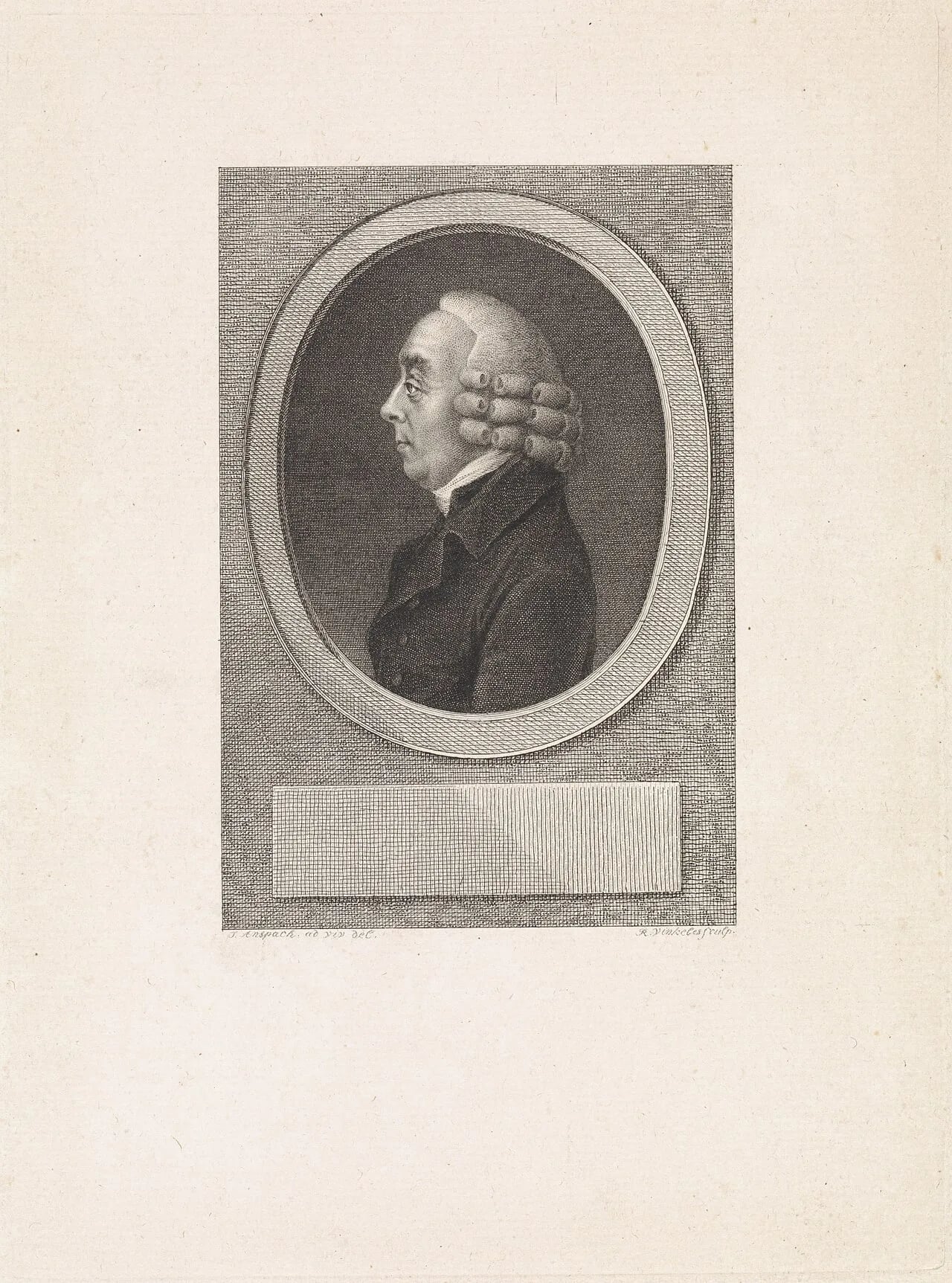 Porträt von Guilielmus Vos (1738–1823) – Gedenkseite