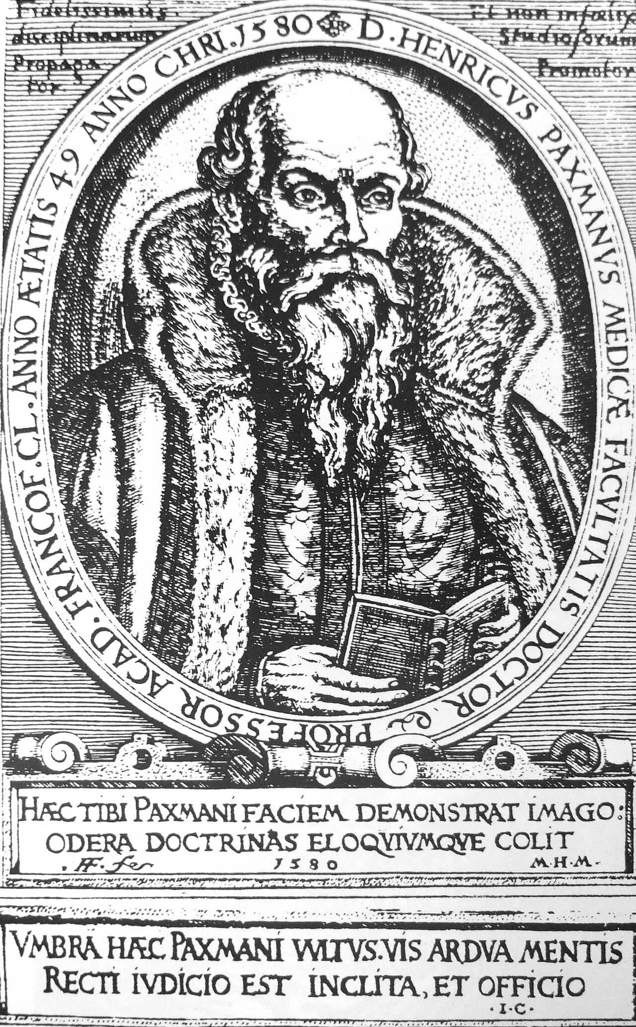 Porträt von Heinrich Paxmann (1531–1580) – Gedenkseite