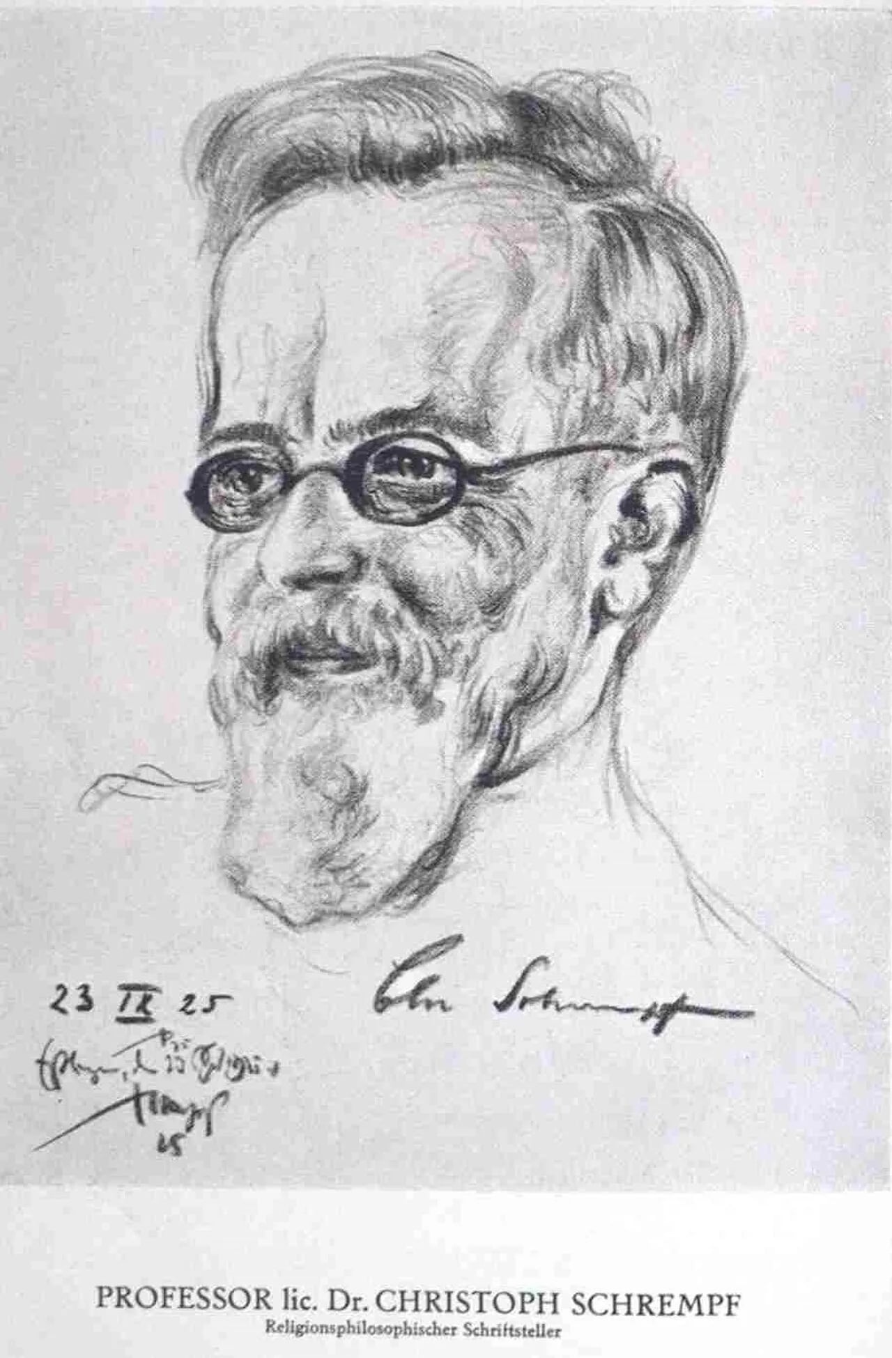 Porträt von Christoph Schrempf (1860–1944) – Gedenkseite