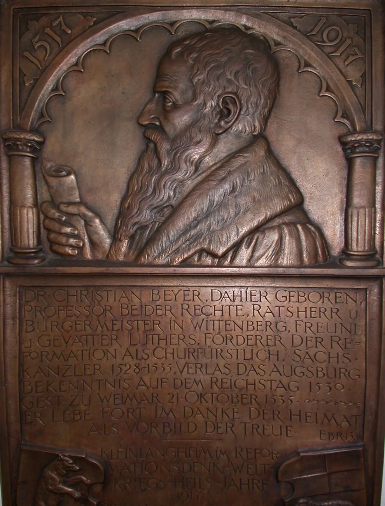 Porträt von Christian Beyer (1482–1535) – Gedenkseite