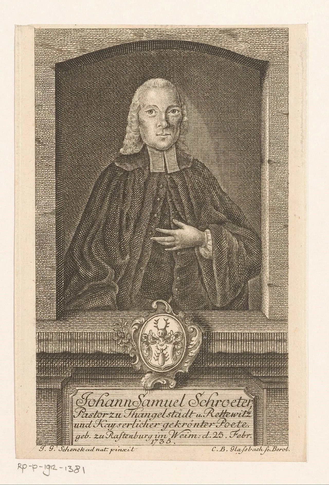 Porträt von Johann Samuel Schröter (1735–1808) – Gedenkseite