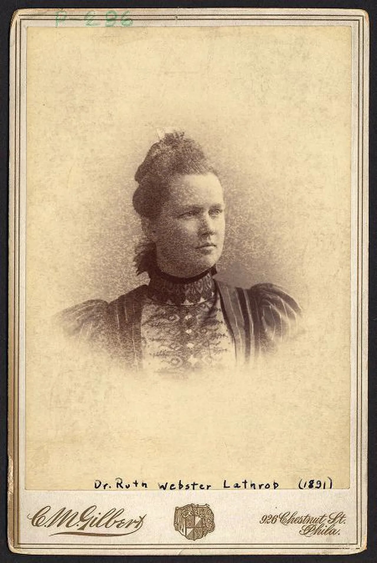 Portrait of Ruth Webster Lathrop (1862–1940) – memorial page