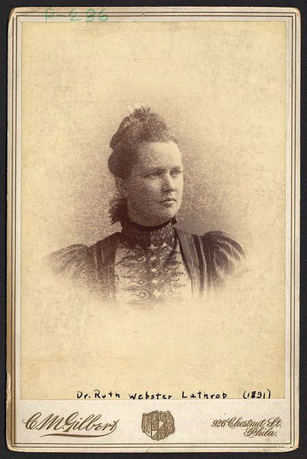 Portrait of Ruth Webster Lathrop (1862–1940) – memorial page