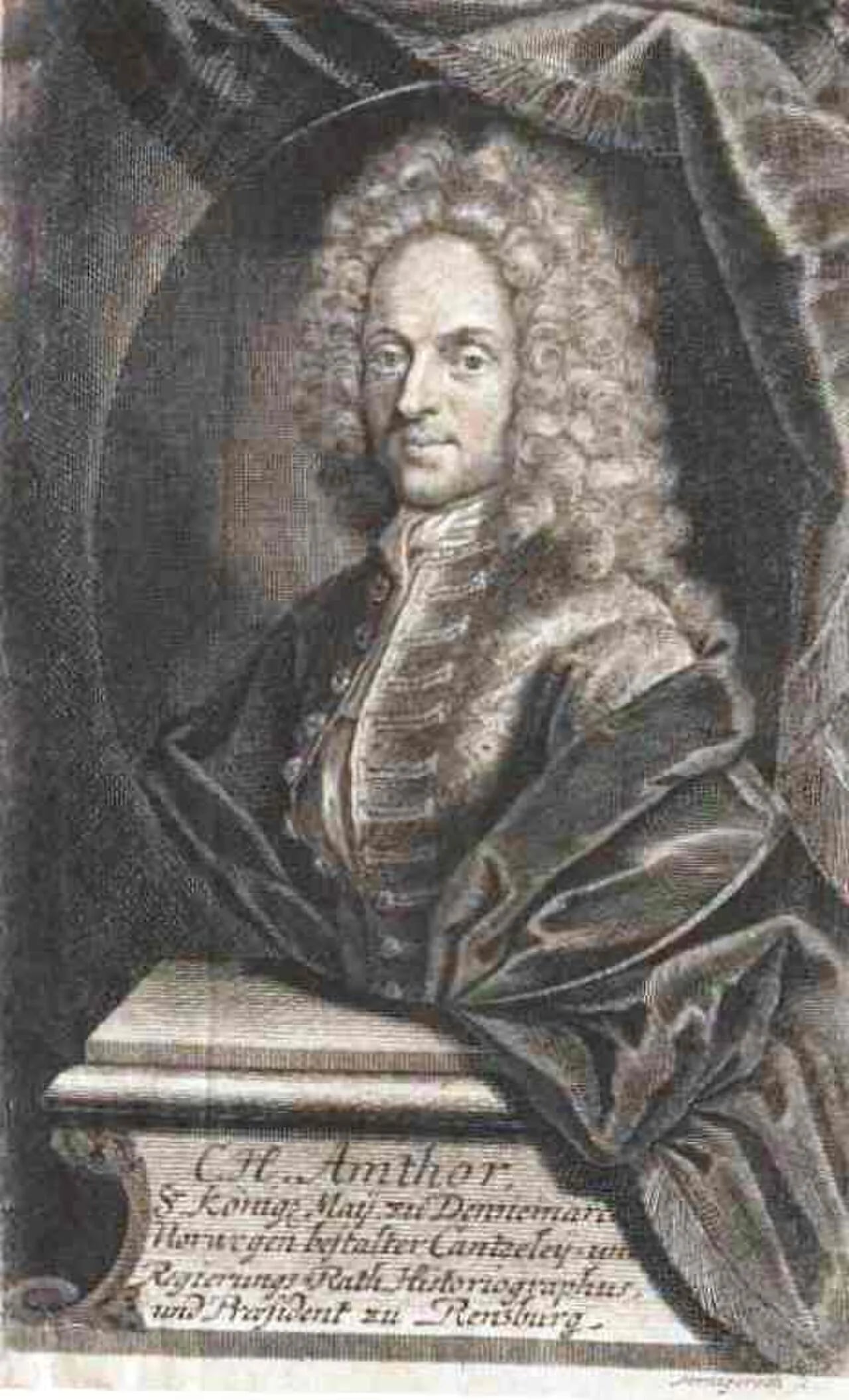 Porträt von Christoph Heinrich Amthor (1677–1721) – Gedenkseite
