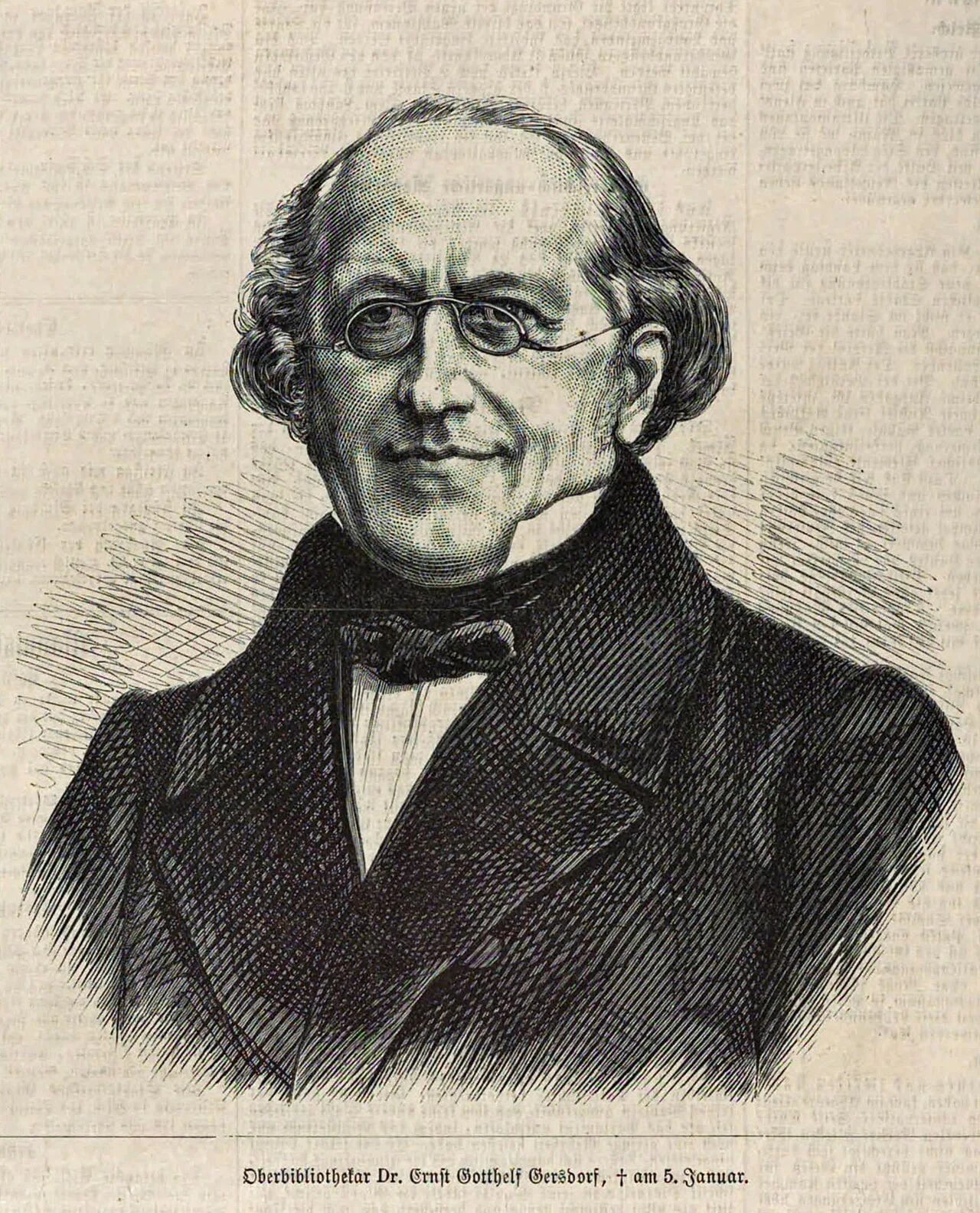 Portrait of Ernst Gotthelf Gersdorf (1804–1874) – memorial page