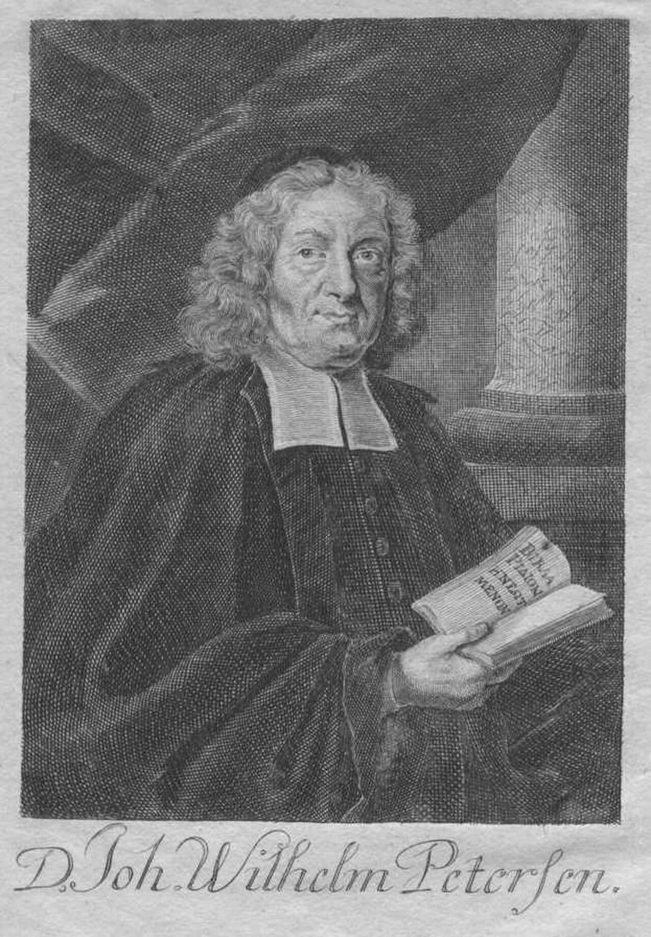 Porträt von Johann Wilhelm Petersen (1649–1727) – Gedenkseite
