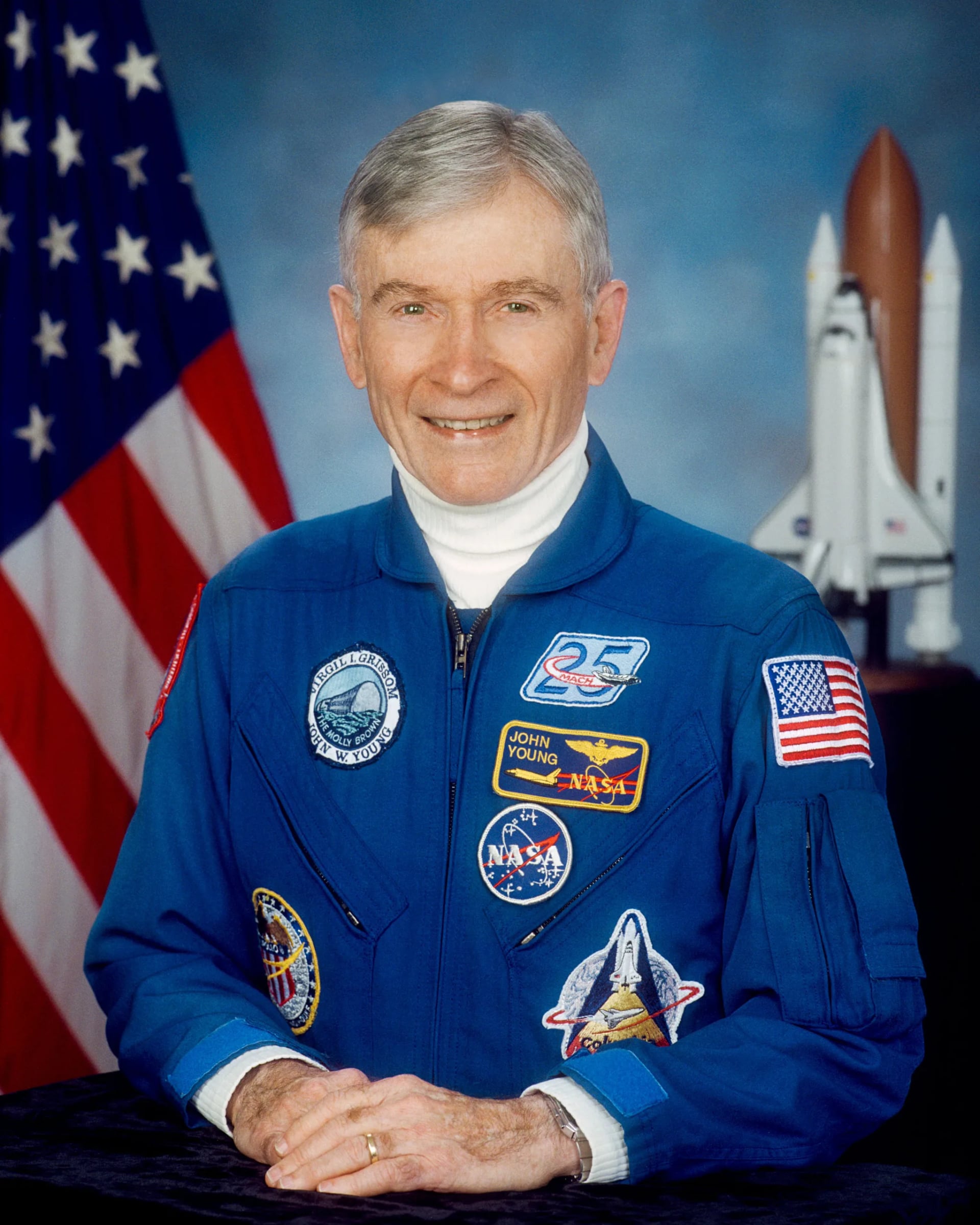 Portrait of John Watts Young (1930–2018) – memorial page