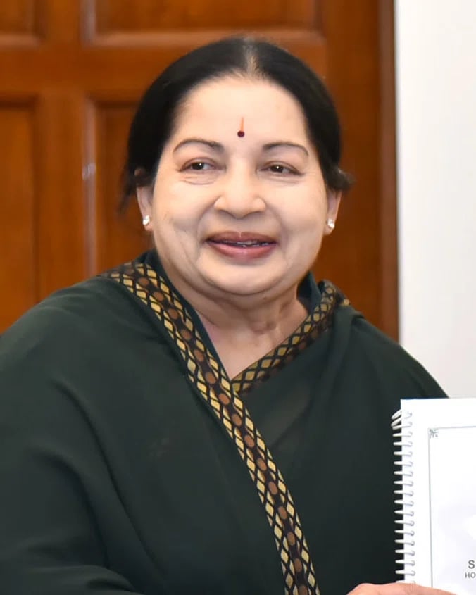 Porträt von J. Jayalalithaa (1948–2016) – Gedenkseite