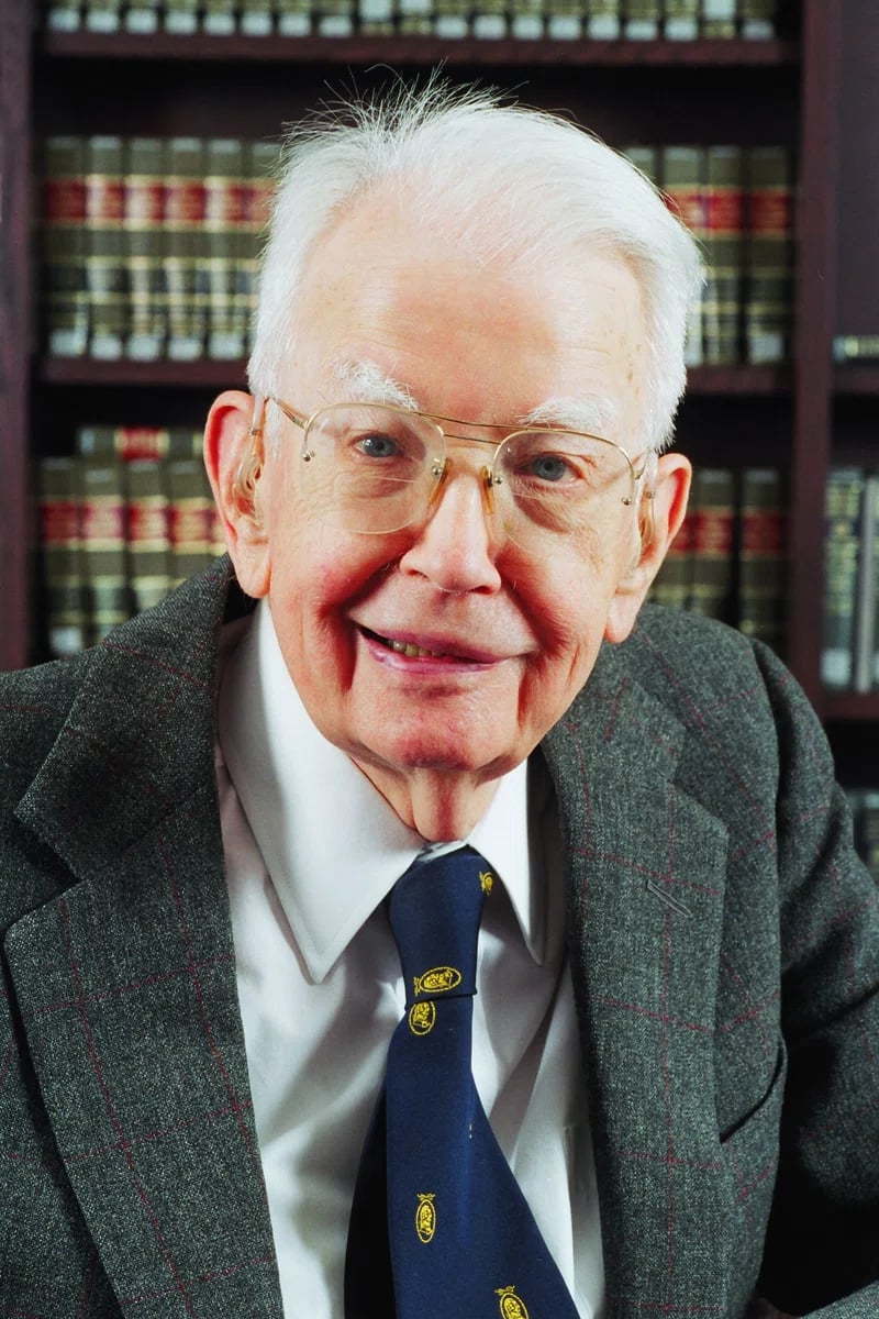 Portrait of Ronald Coase (1910–2013) – memorial page